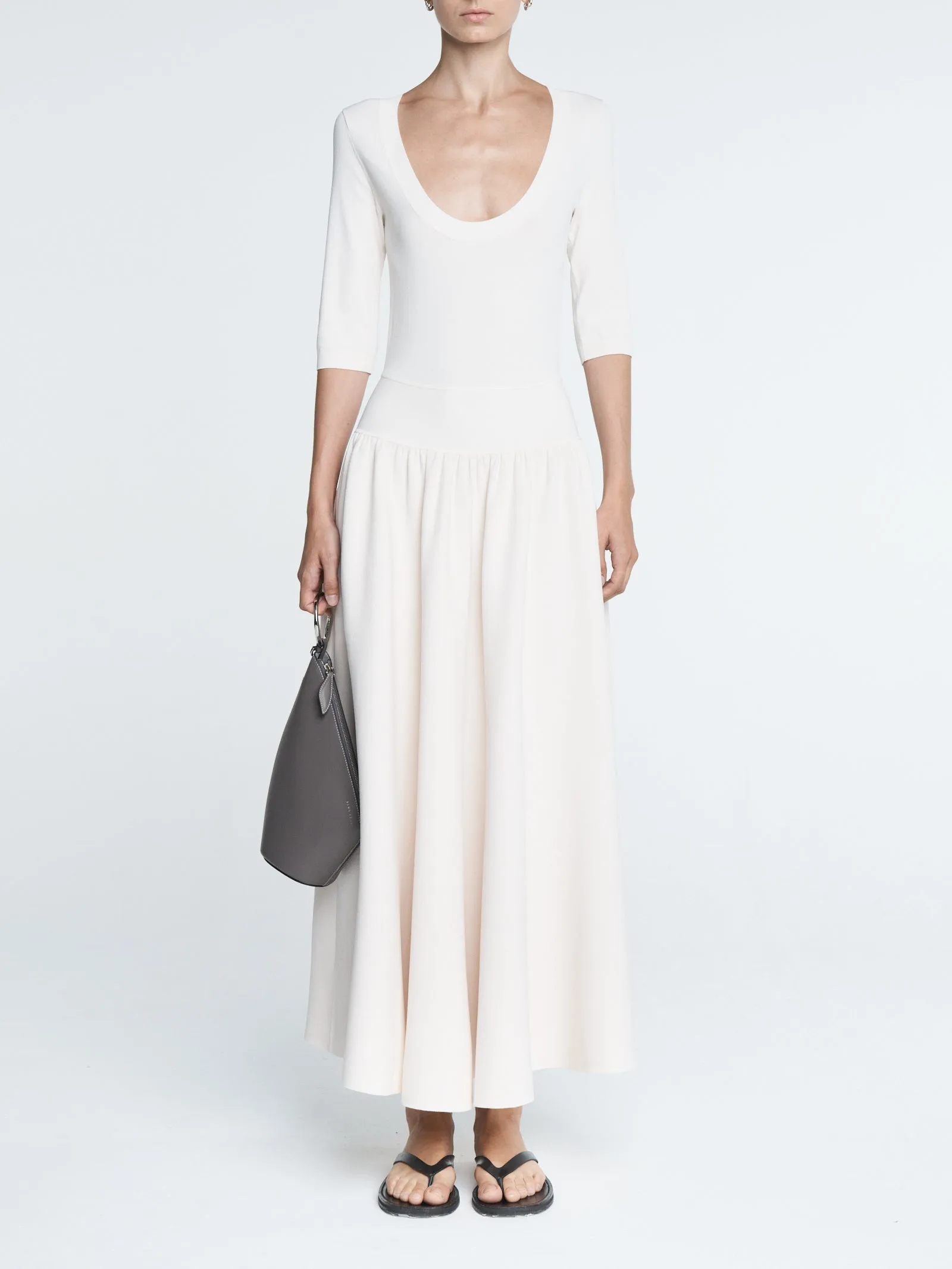 Double Keyhole Dress in Cotton Ivory sold by MARIA McMANUS product image thumbnail 3