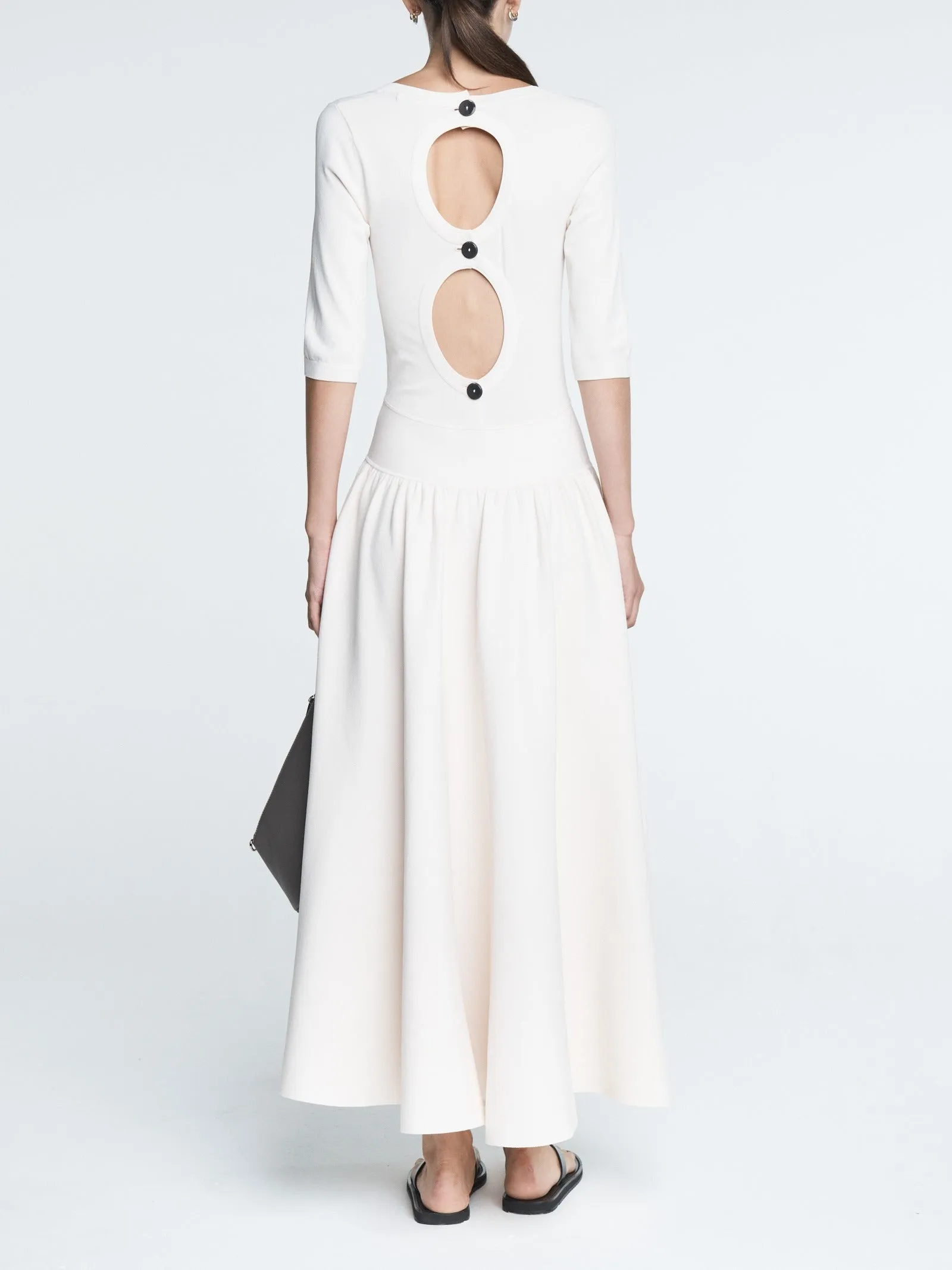 Double Keyhole Dress in Cotton Ivory sold by MARIA McMANUS product image thumbnail 2