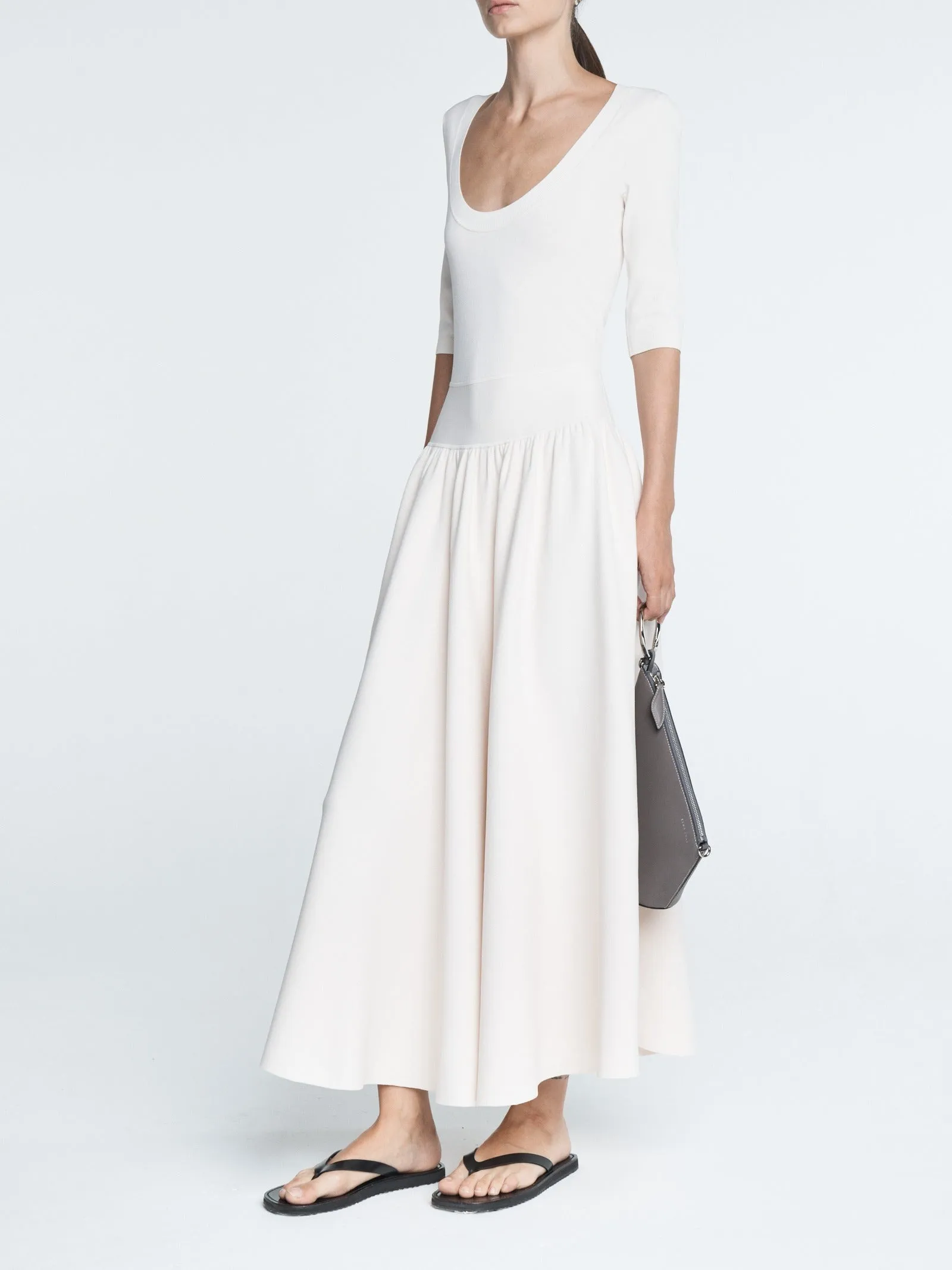 Double Keyhole Dress in Cotton Ivory sold by MARIA McMANUS product image thumbnail 4