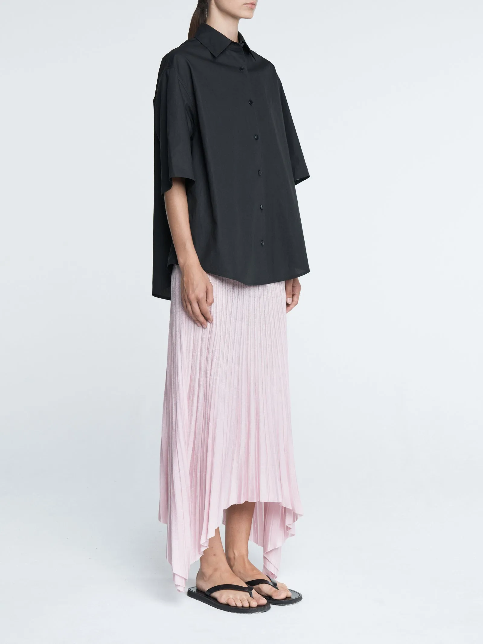 Sheer Pleat Skirt in Powder Pink sold by MARIA McMANUS product image thumbnail 5