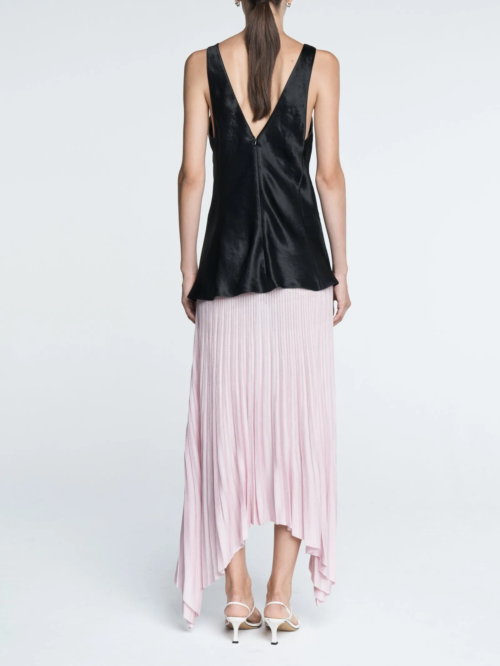 Sheer Pleat Skirt in Powder Pink sold by MARIA McMANUS product image thumbnail 3