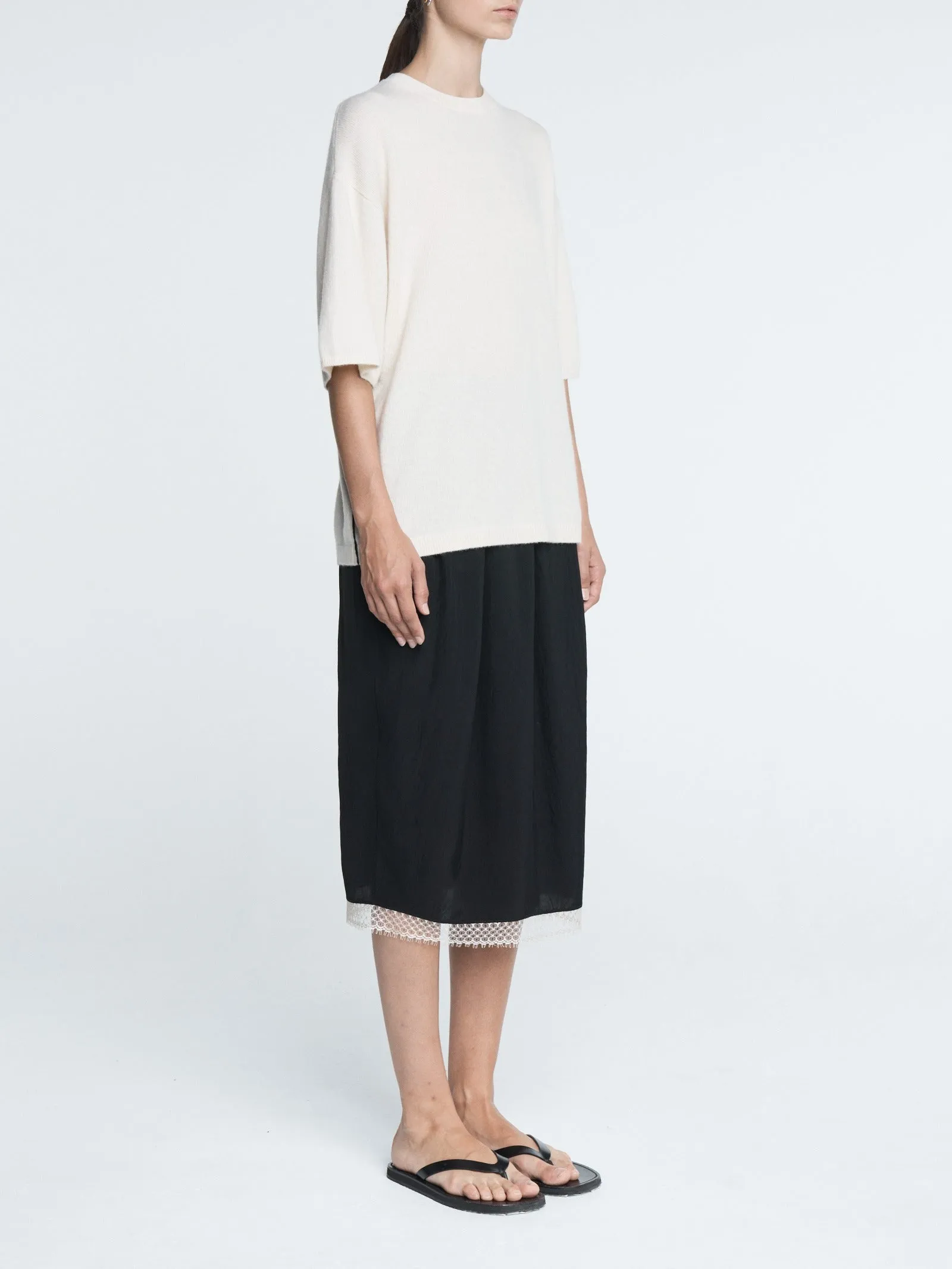 Drop Shoulder T-Shirt in Ivory sold by MARIA McMANUS product image thumbnail 5