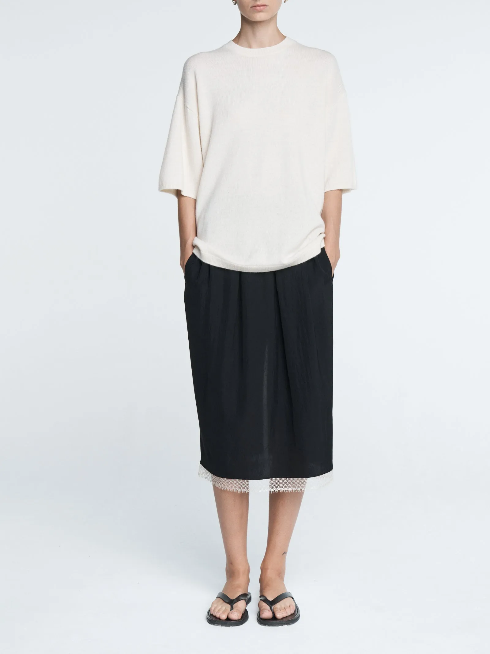 Drop Shoulder T-Shirt in Ivory sold by MARIA McMANUS product image thumbnail 2