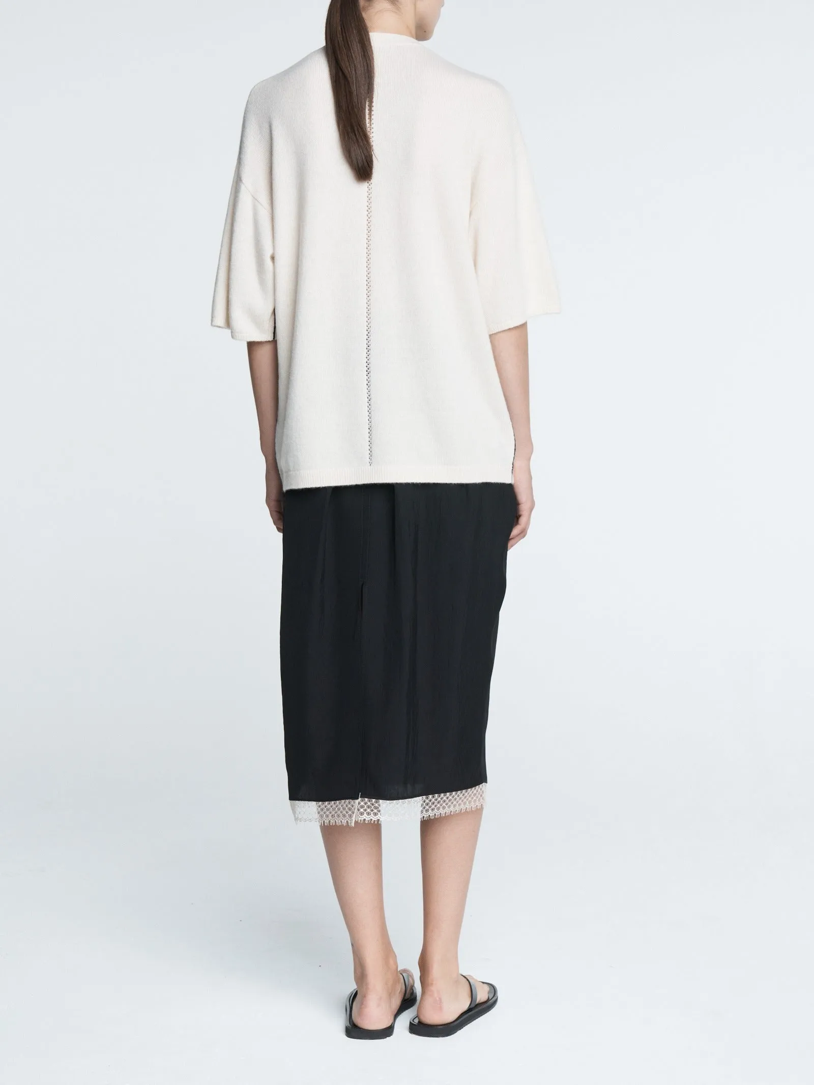 Drop Shoulder T-Shirt in Ivory sold by MARIA McMANUS product image thumbnail 3