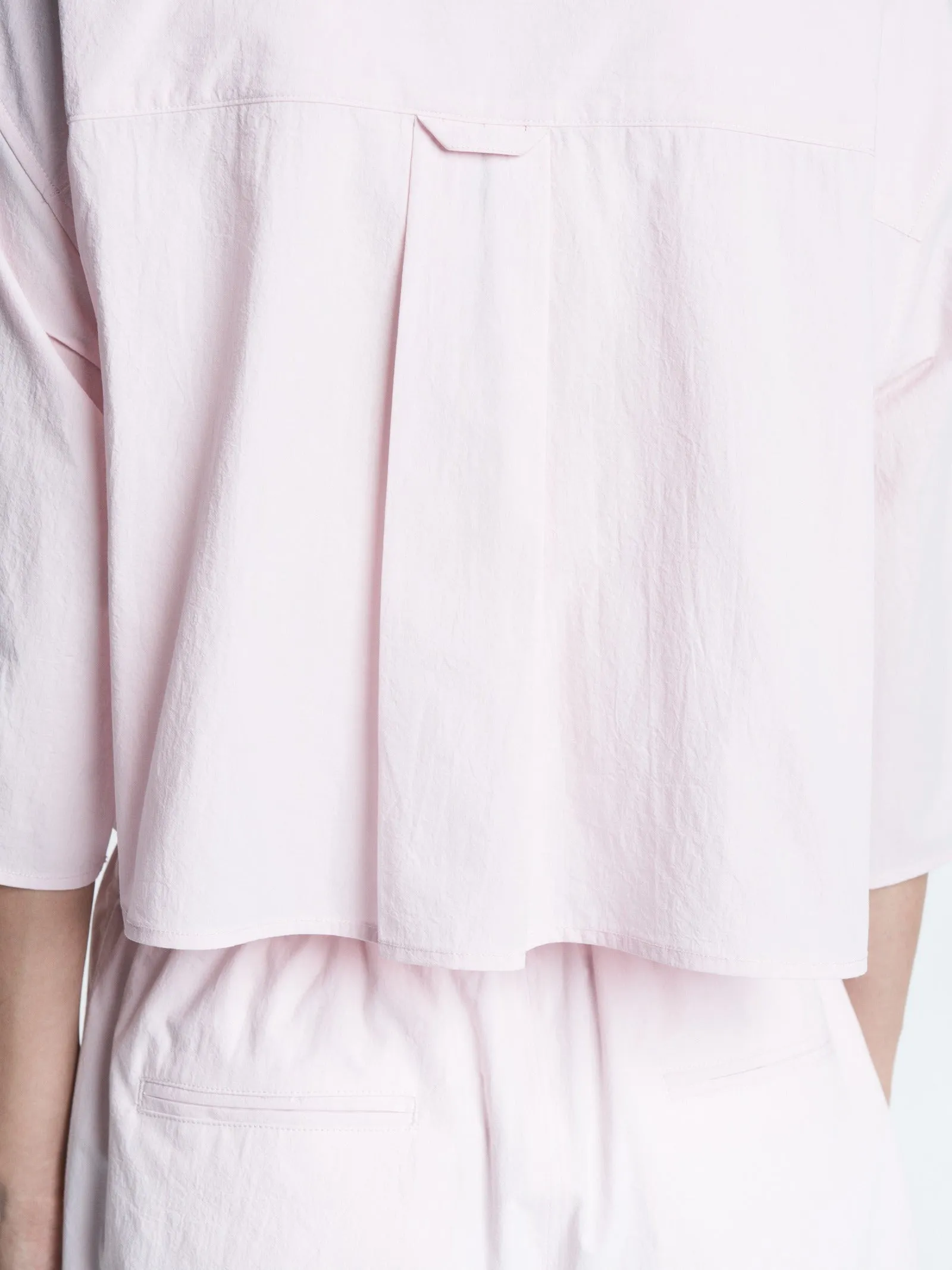 Cropped Short Sleeve Shirt in Blush Pink sold by MARIA McMANUS product image thumbnail 5