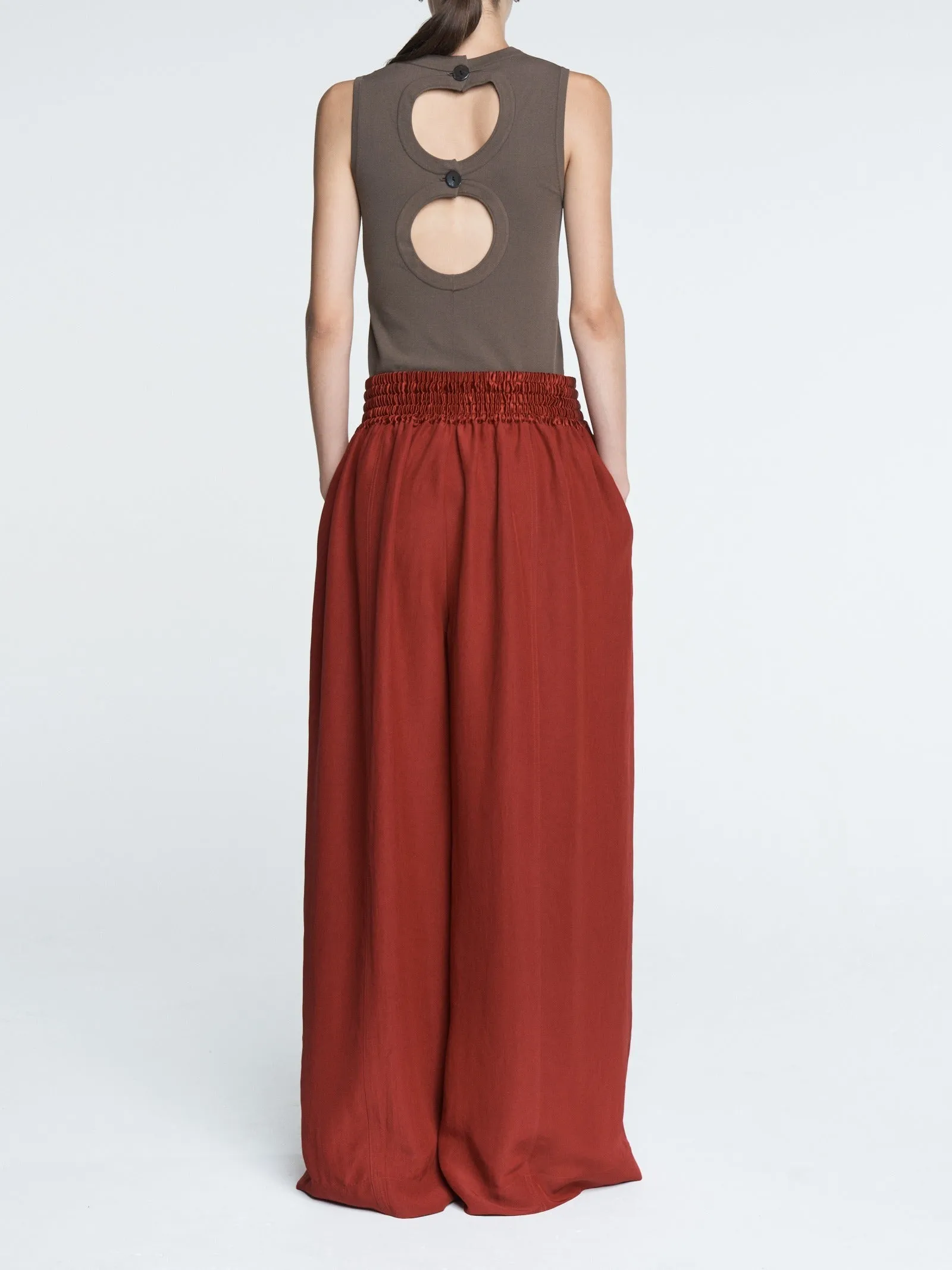 Basketball Trouser in Scarlet sold by MARIA McMANUS product image thumbnail 3