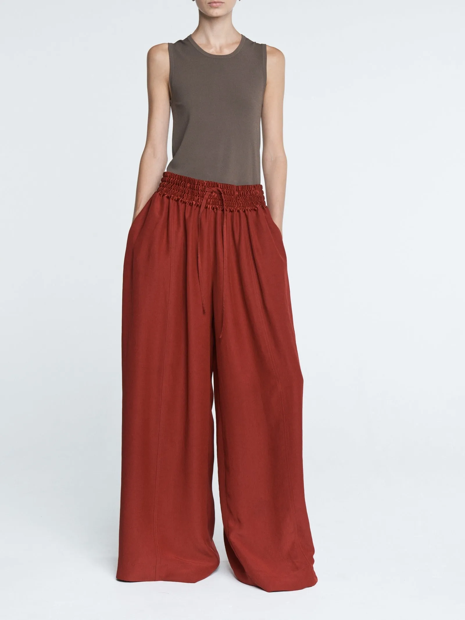 Basketball Trouser in Scarlet sold by MARIA McMANUS