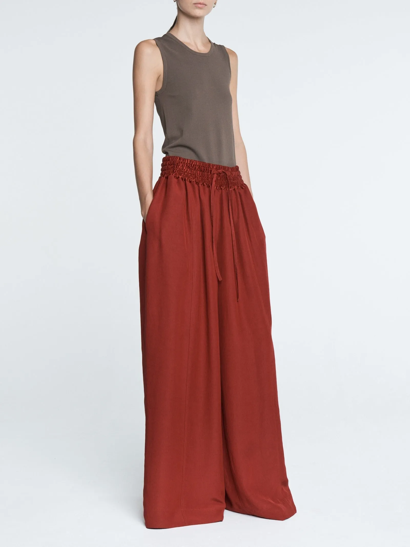 Basketball Trouser in Scarlet sold by MARIA McMANUS product image thumbnail 2