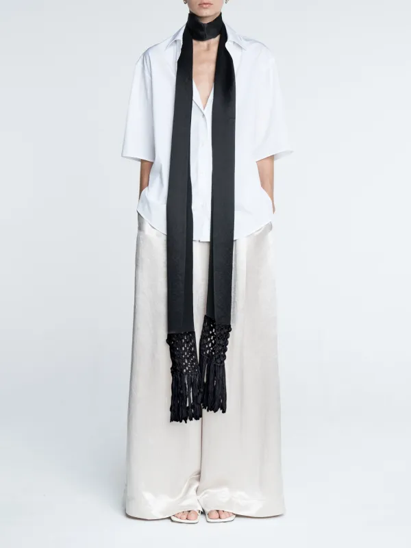 Macramé Opera Scarf in Black made by MARIA McMANUS