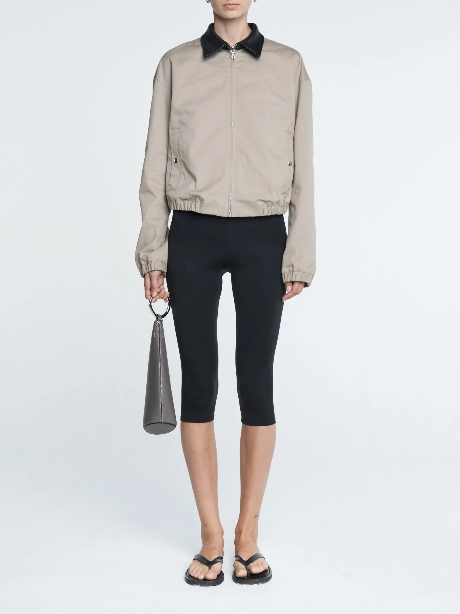 High Waisted Capri in Black sold by MARIA McMANUS