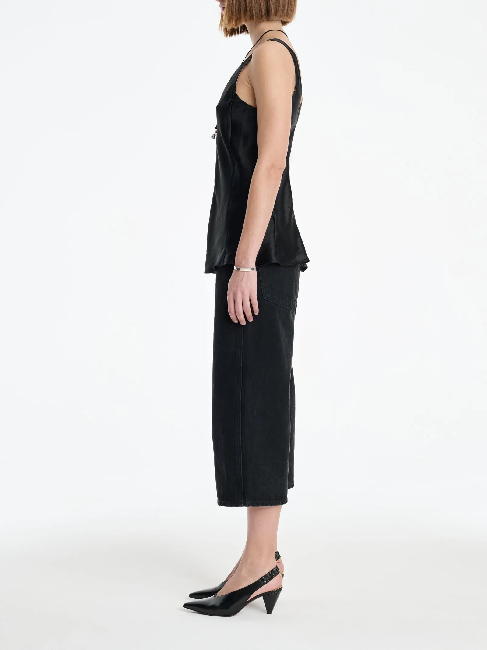 AGOLDE x MARIA MCMANUS Deep V Tunic in Black sold by MARIA McMANUS product image thumbnail 5
