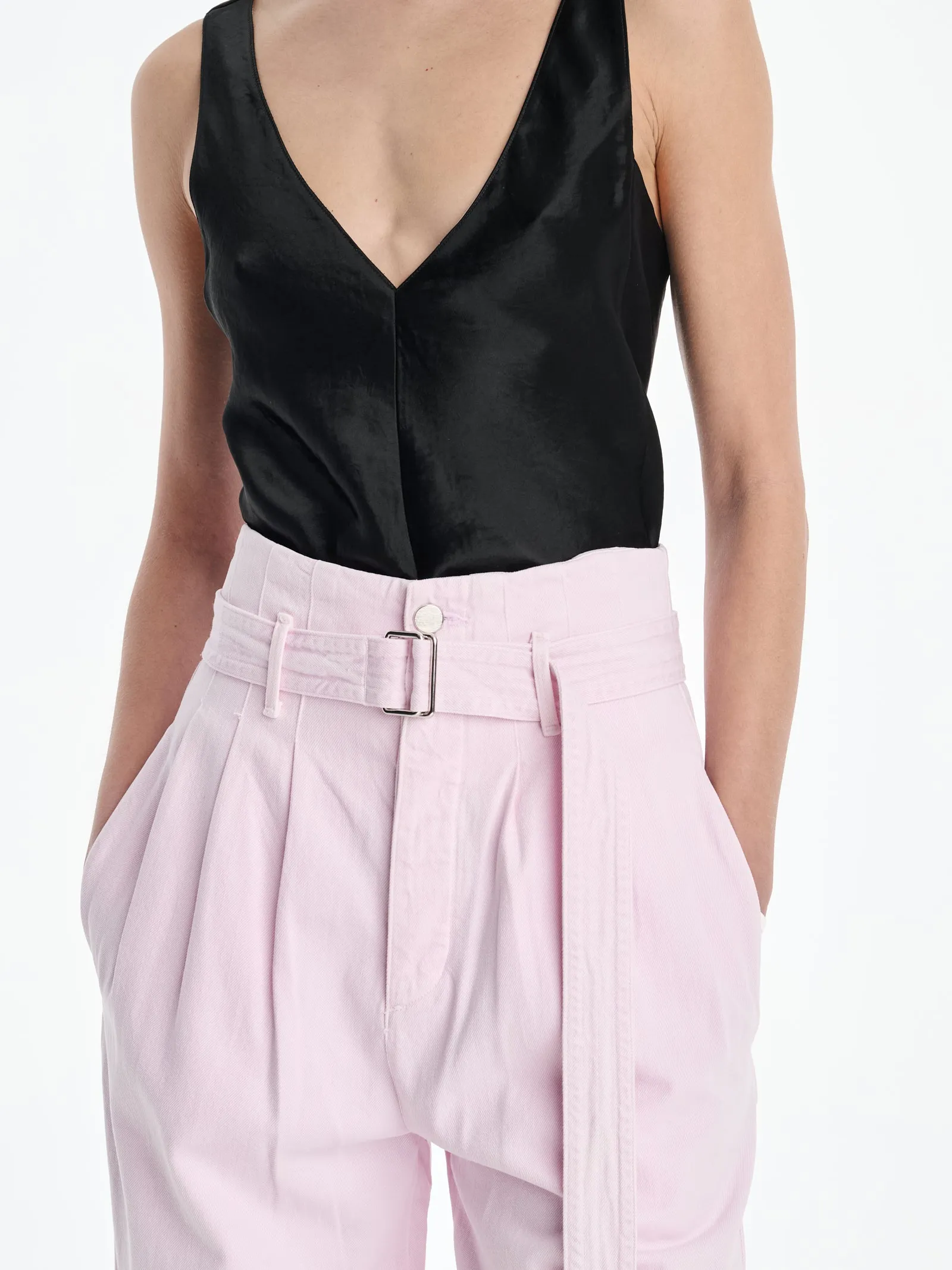 AGOLDE x MARIA MCMANUS Deep V Tunic in Black sold by MARIA McMANUS product image thumbnail 4