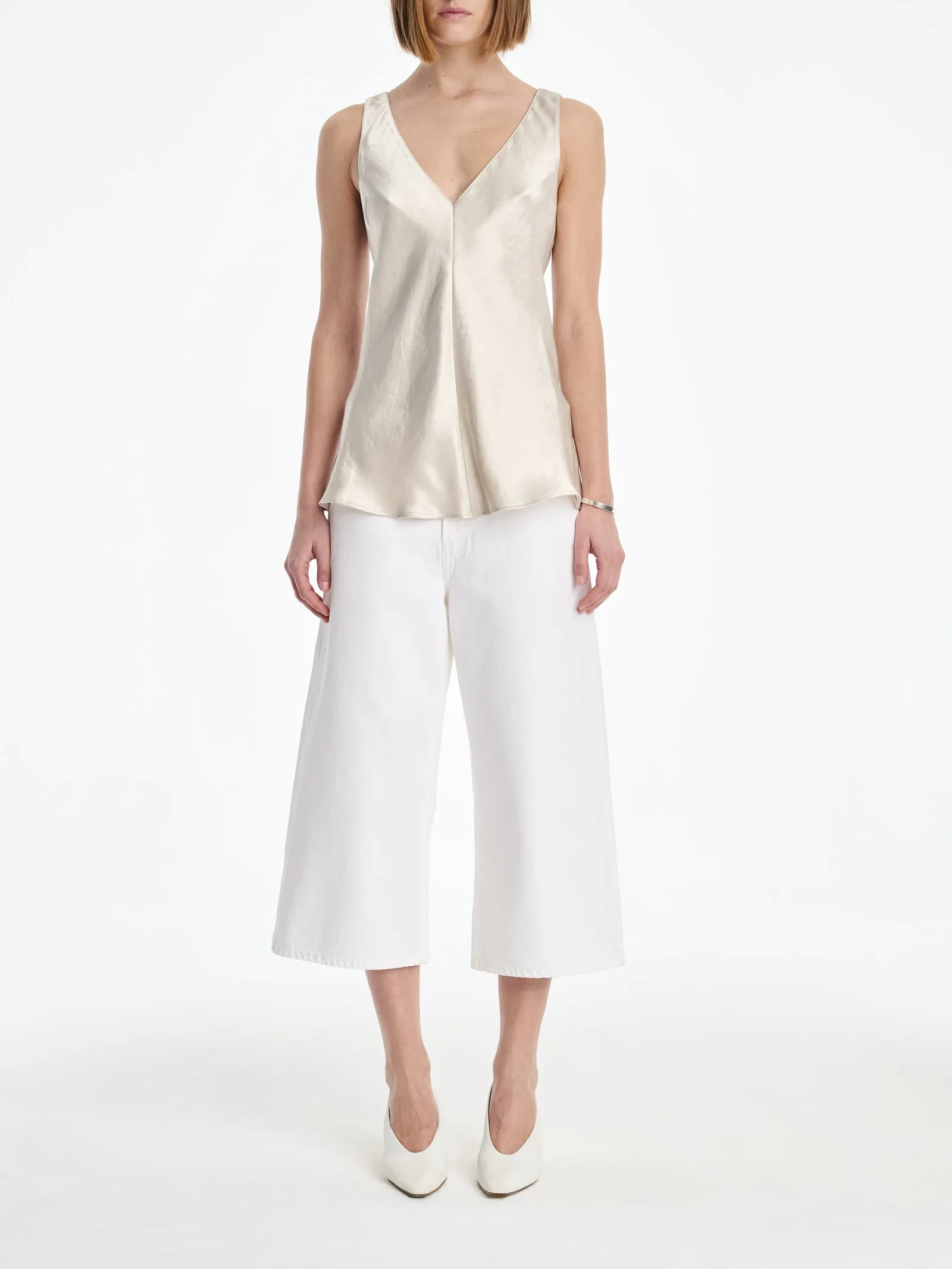 AGOLDE x MARIA MCMANUS Skater Short in White Cotton sold by MARIA McMANUS