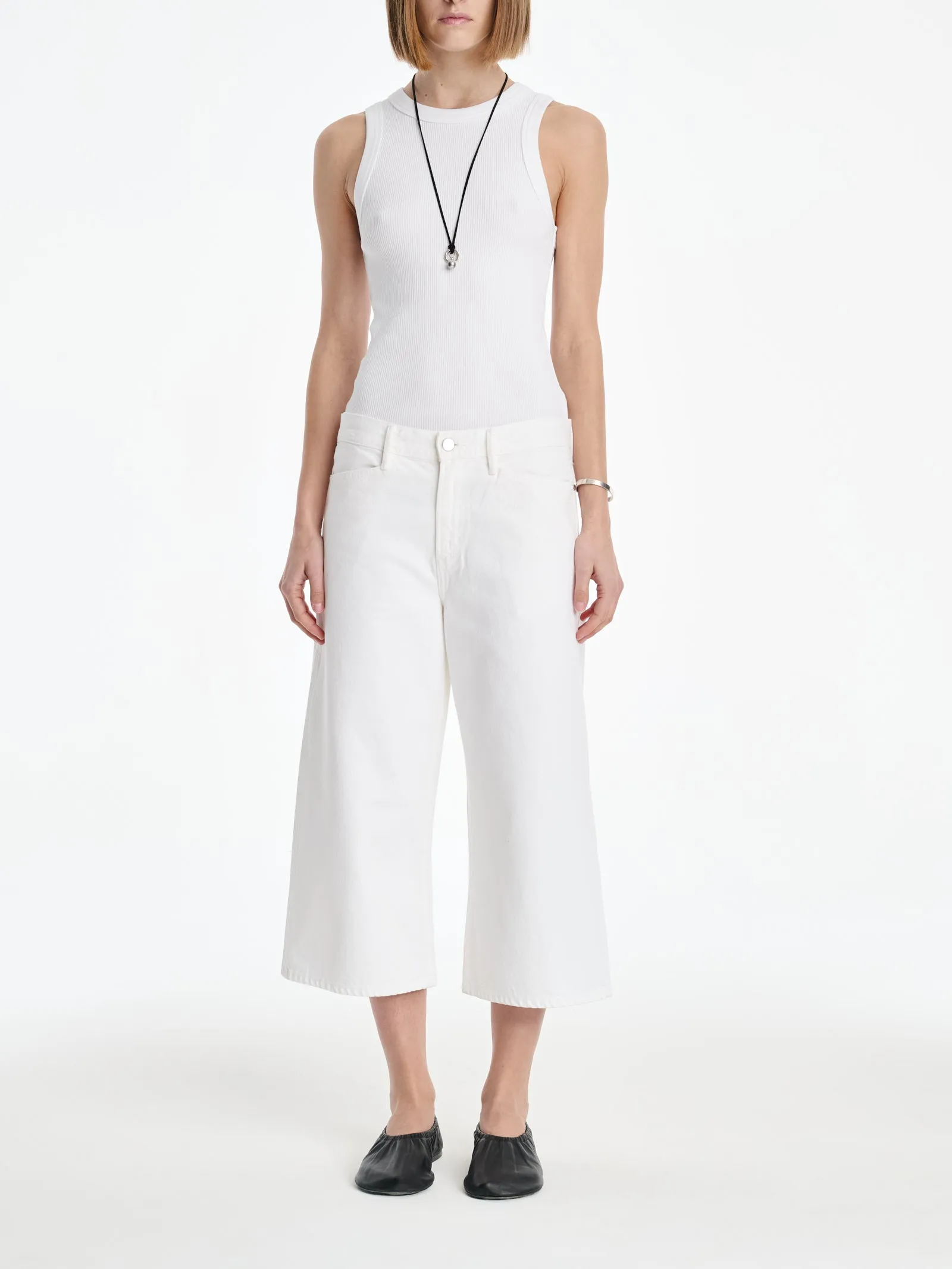 AGOLDE x MARIA MCMANUS Skater Short in White Cotton sold by MARIA McMANUS product image thumbnail 2