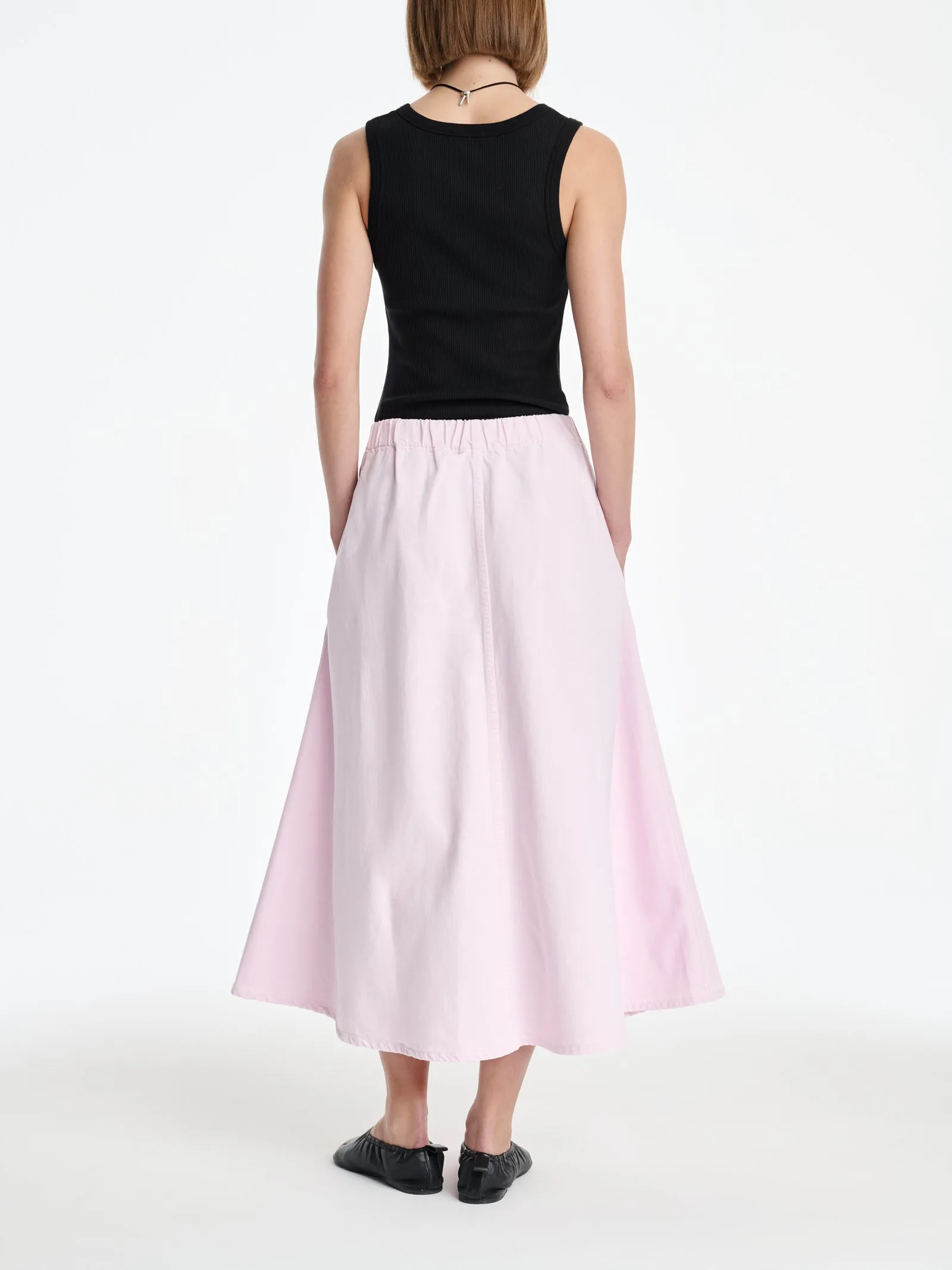 AGOLDE x MARIA MCMANUS Circle Skirt in Stone Wash Powder Pink sold by MARIA McMANUS product image thumbnail 5