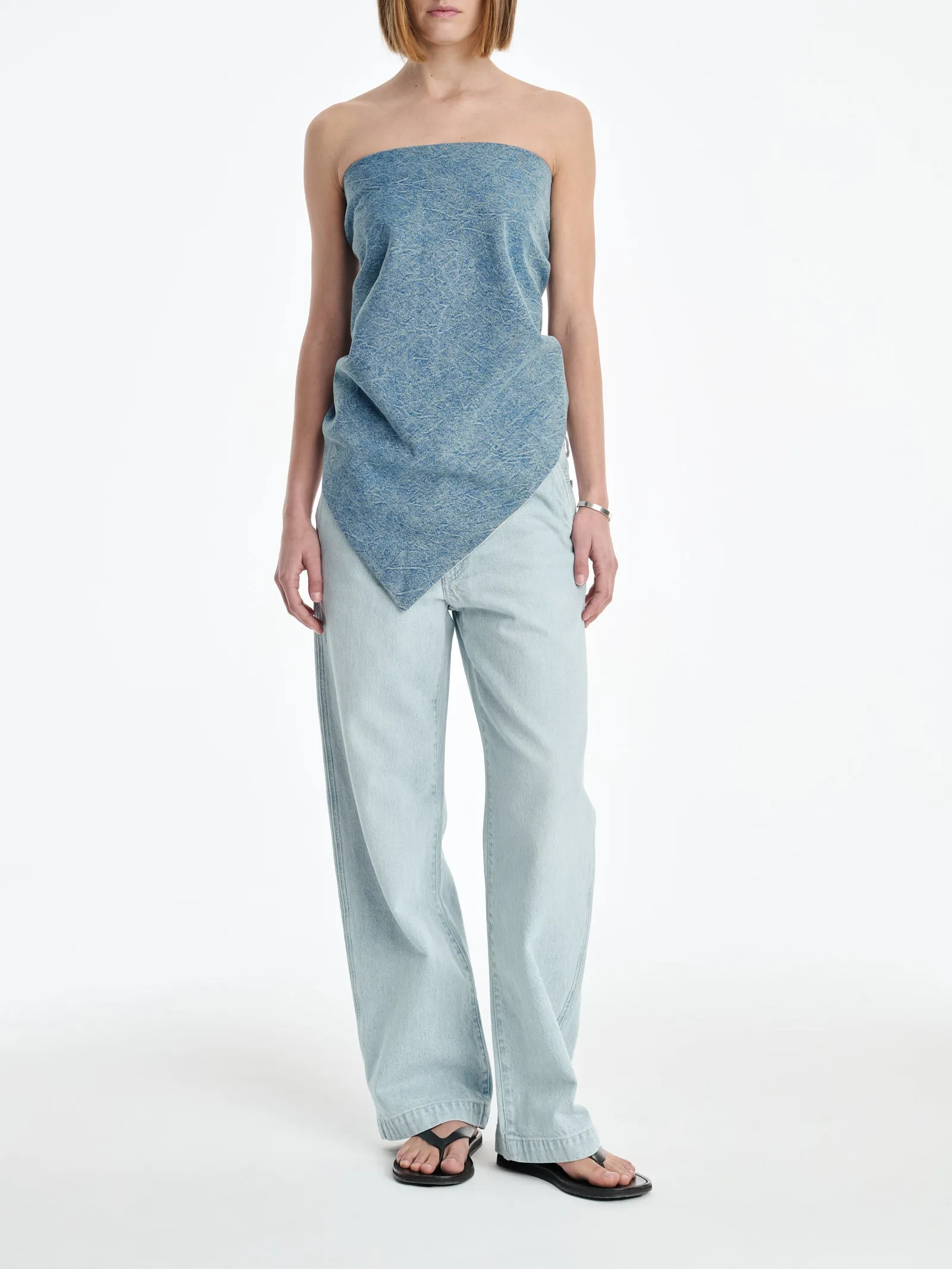 AGOLDE x MARIA MCMANUS Bandana in Crinkle Indigo sold by MARIA McMANUS product image thumbnail 2