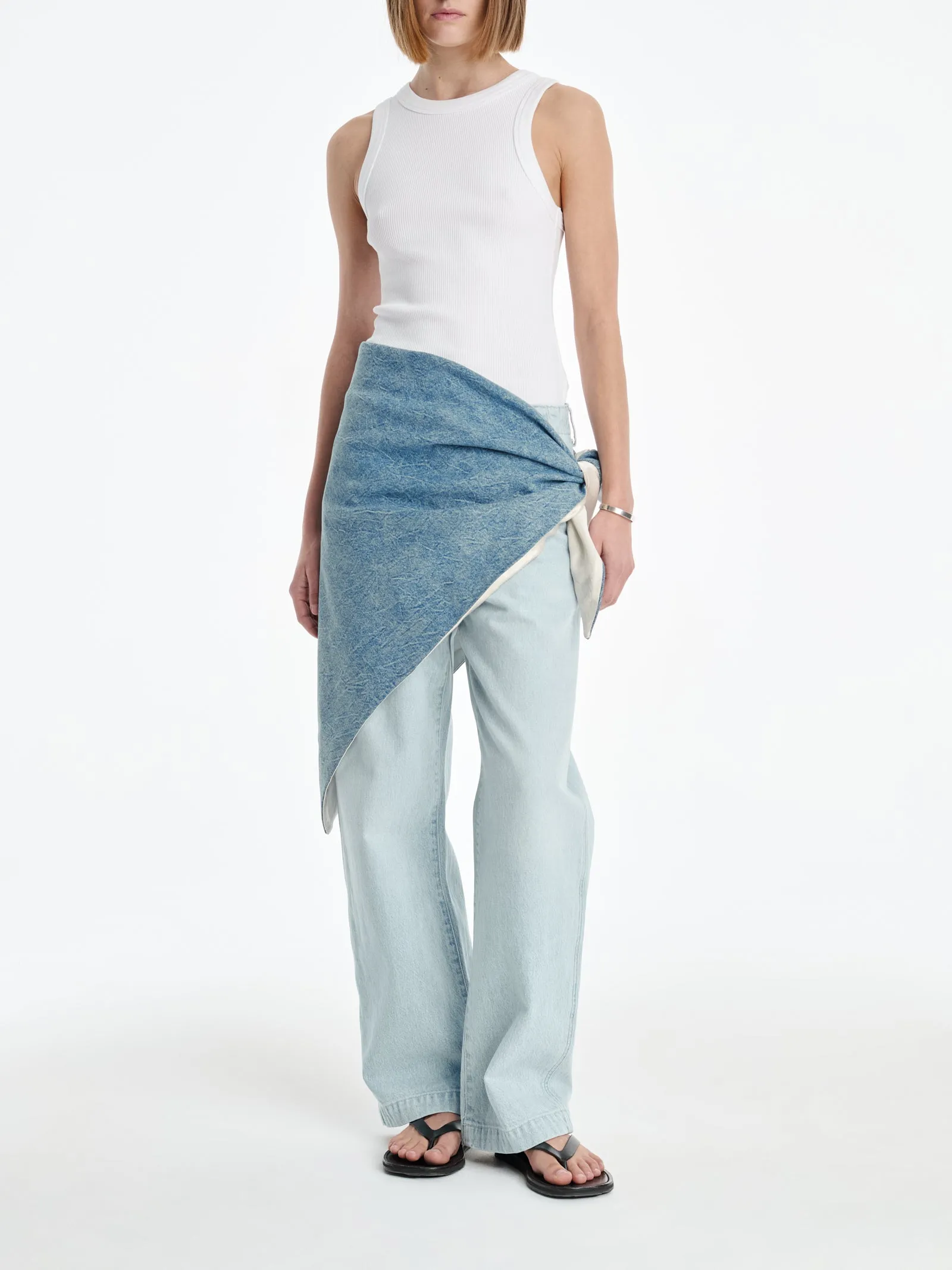 AGOLDE x MARIA MCMANUS Bandana in Crinkle Indigo sold by MARIA McMANUS