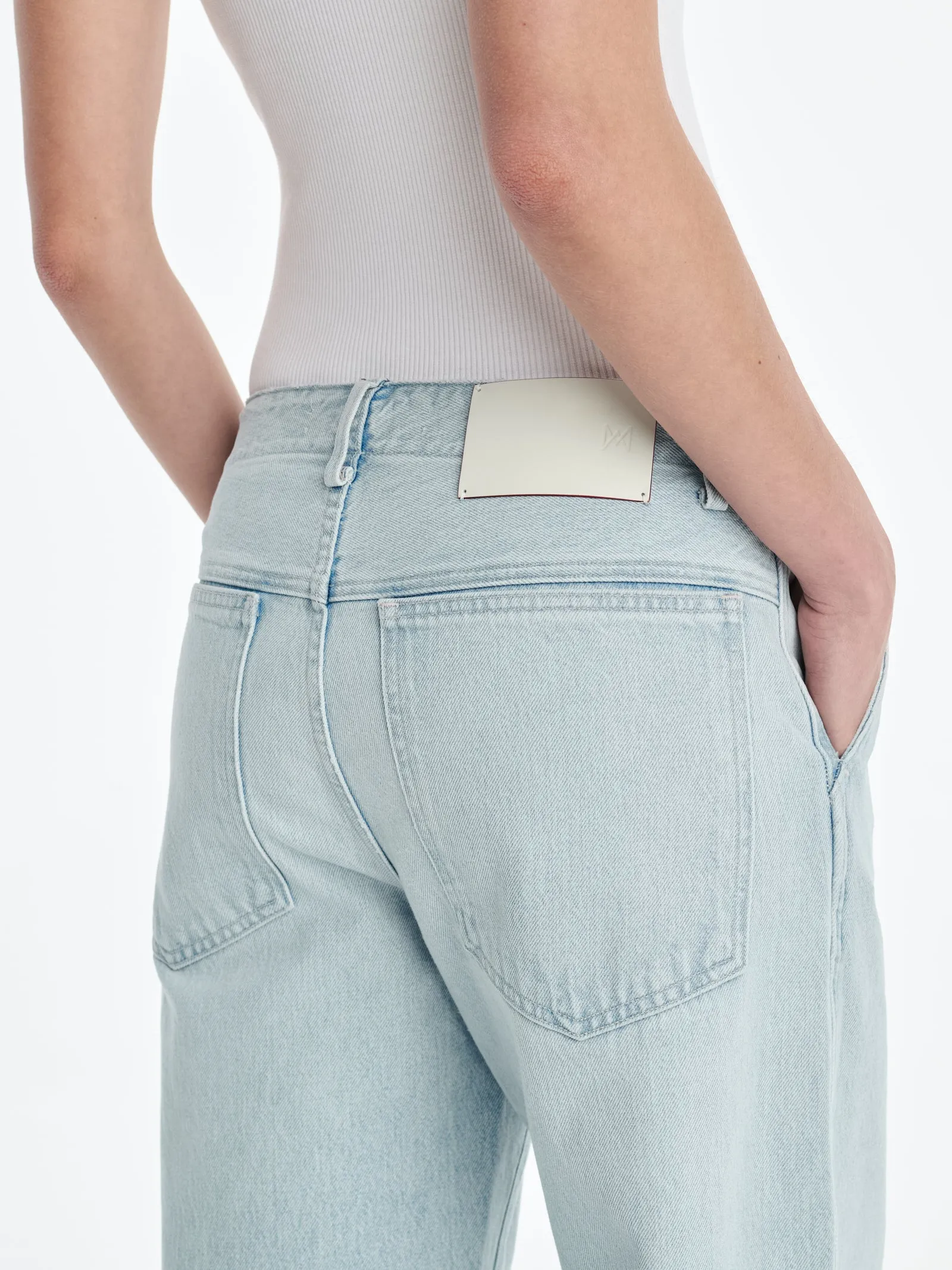 AGOLDE x MARIA MCMANUS Trouser Wide Leg Jean in Washed Pale Indigo sold by MARIA McMANUS product image thumbnail 4