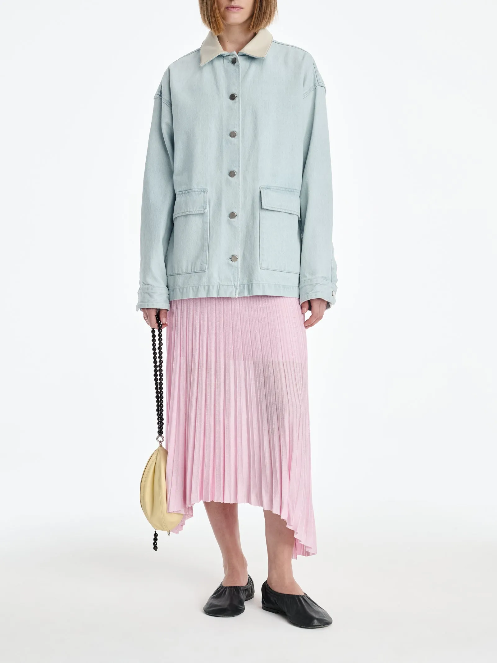 AGOLDE x MARIA MCMANUS Oversized Field Jacket in Washed Pale Indigo sold by MARIA McMANUS product image thumbnail 4