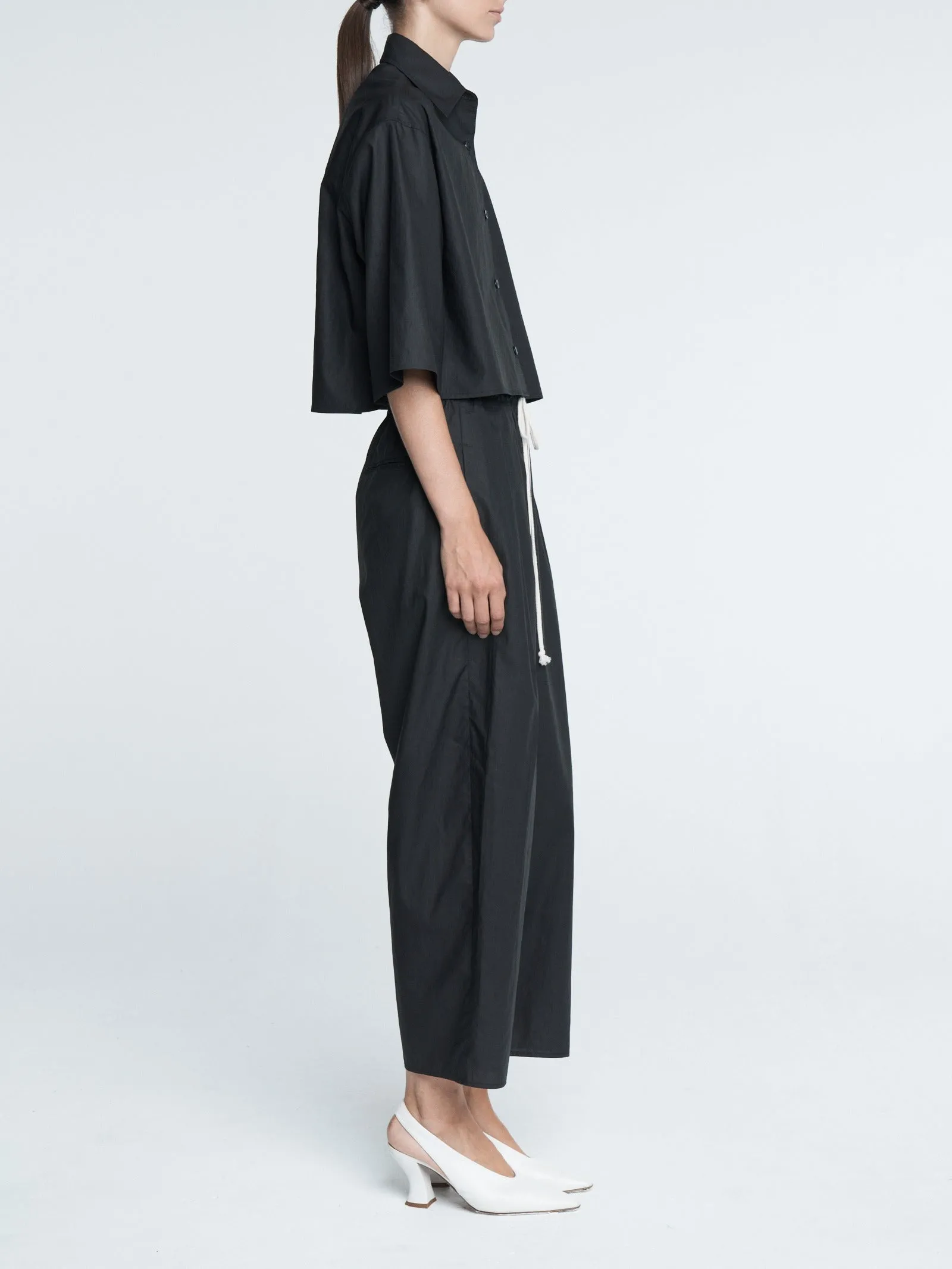 Balloon Drawstring Trouser in Black sold by MARIA McMANUS product image thumbnail 3