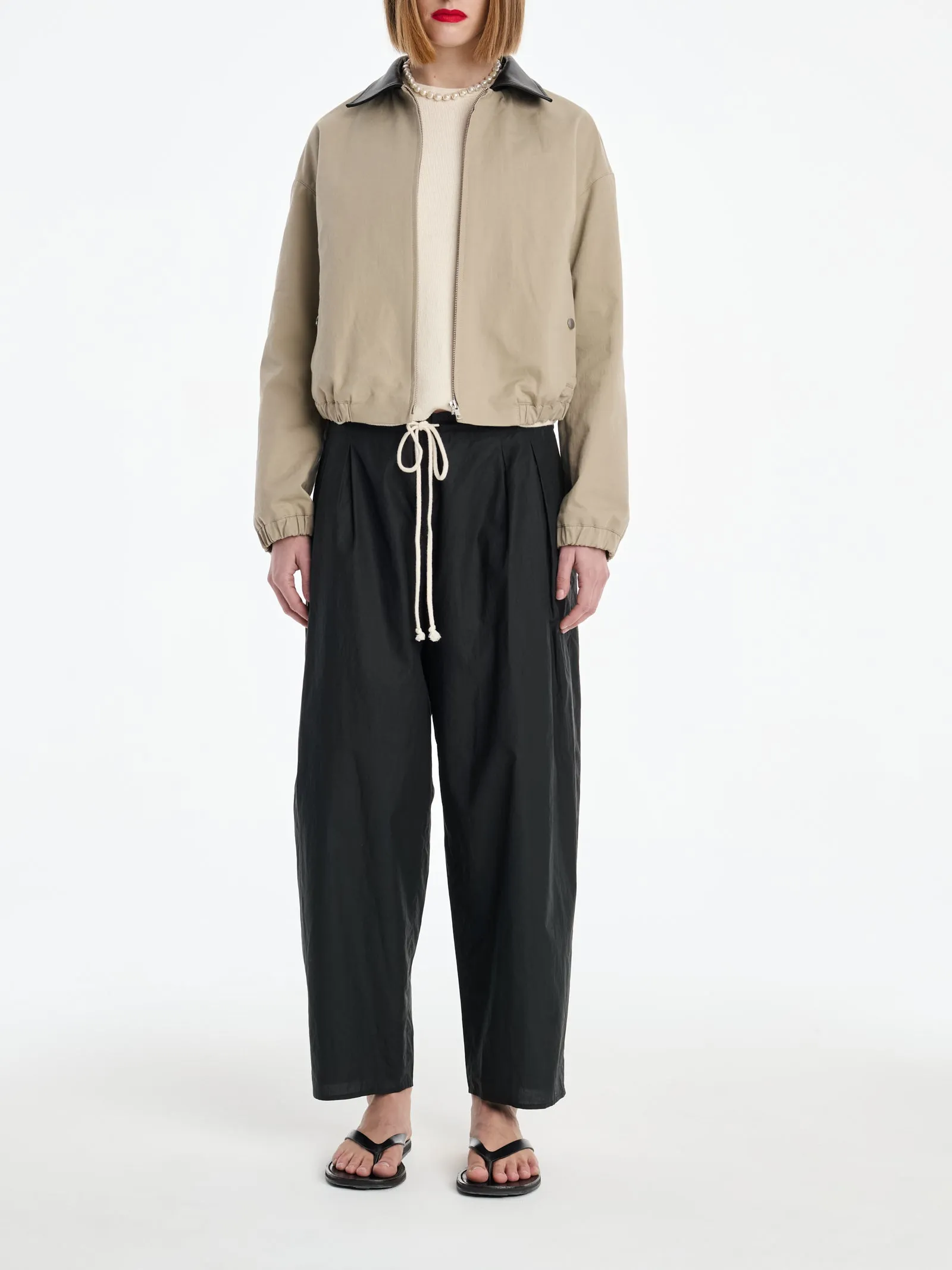 Balloon Drawstring Trouser in Black sold by MARIA McMANUS product image thumbnail 4