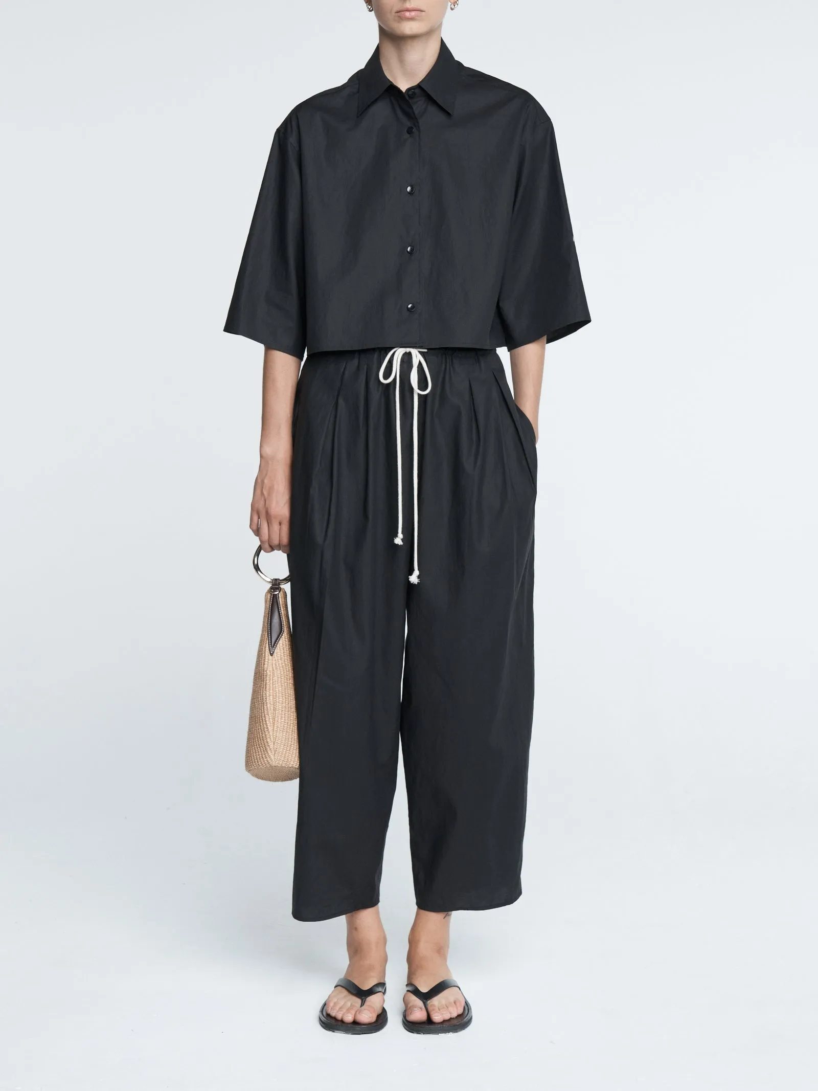 Balloon Drawstring Trouser in Black sold by MARIA McMANUS product image thumbnail 2