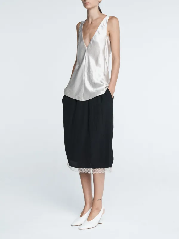 Deep V Tunic in Champagne made by MARIA McMANUS