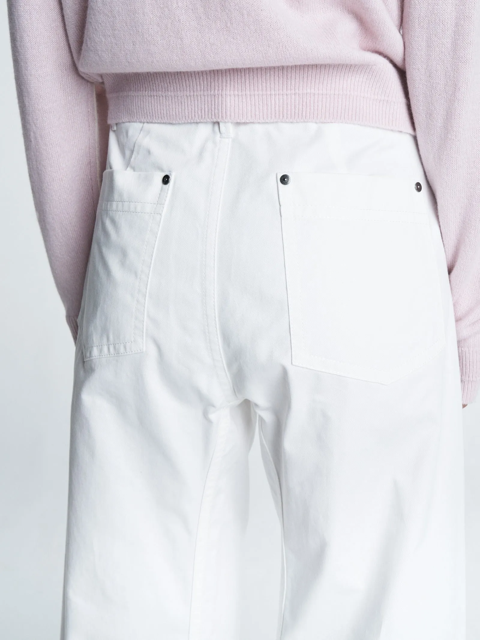 Bow Leg Crop in White sold by MARIA McMANUS product image thumbnail 4