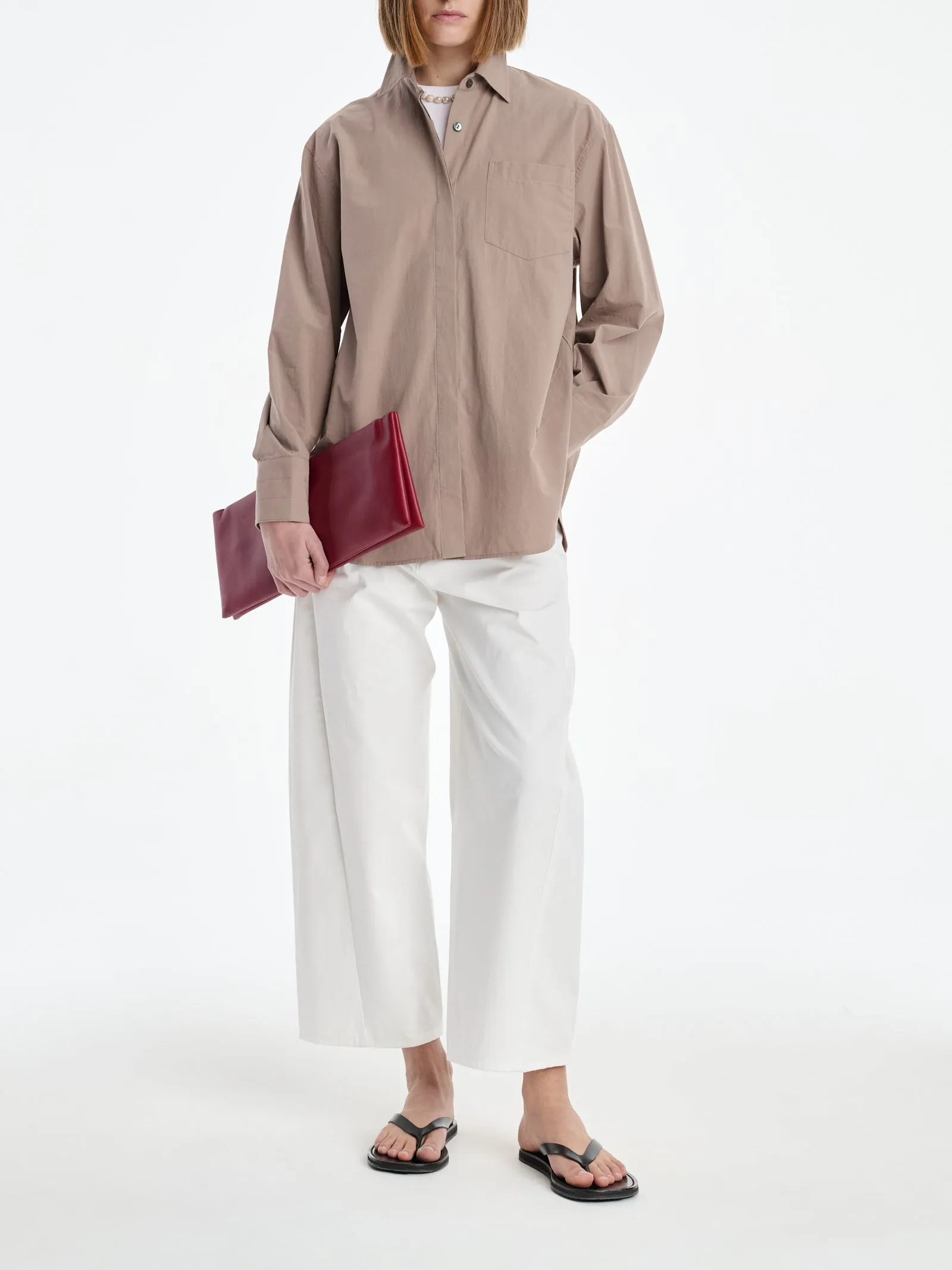 Bow Leg Crop in White sold by MARIA McMANUS product image thumbnail 5