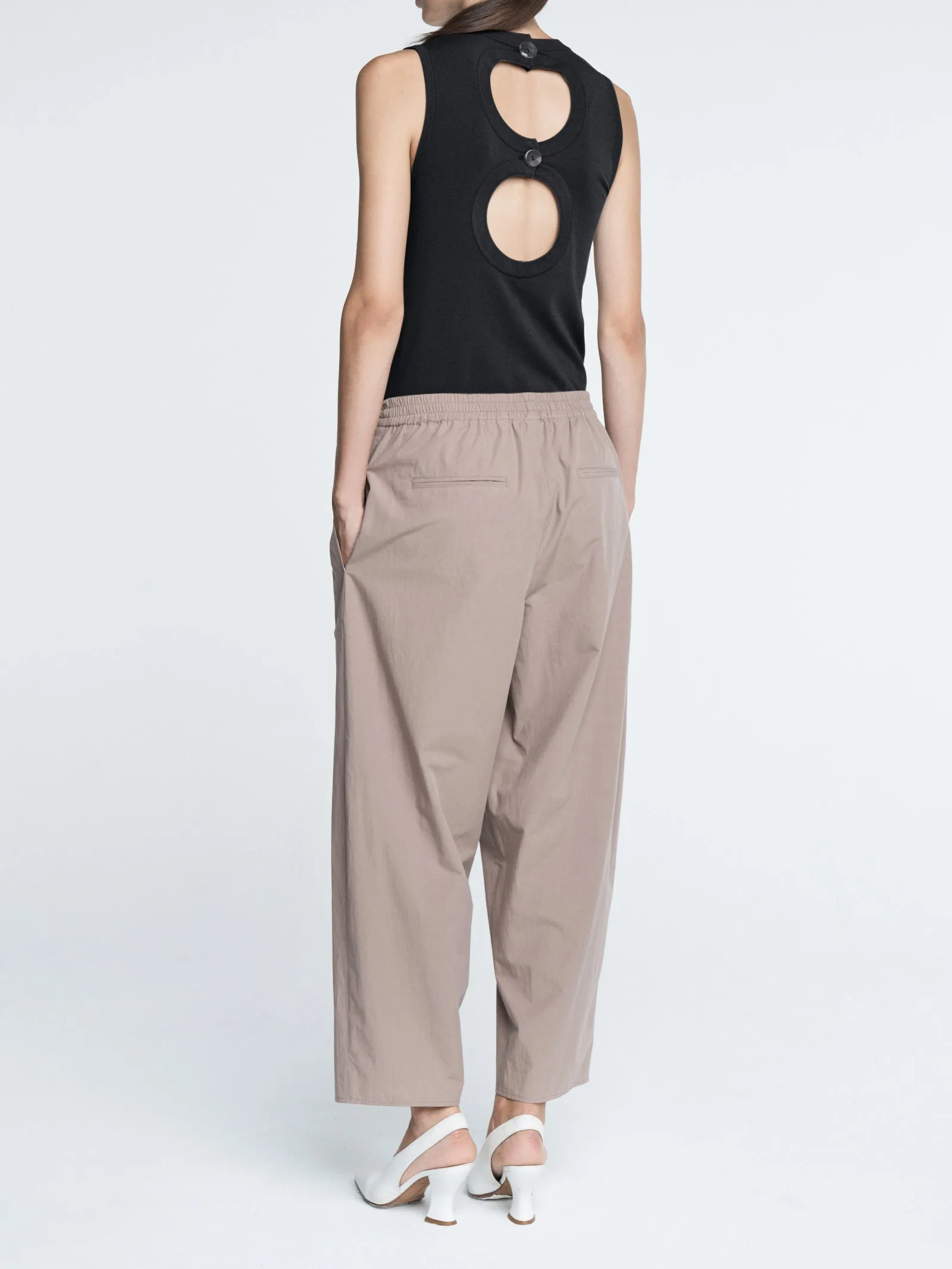 Double Keyhole Top in Black sold by MARIA McMANUS