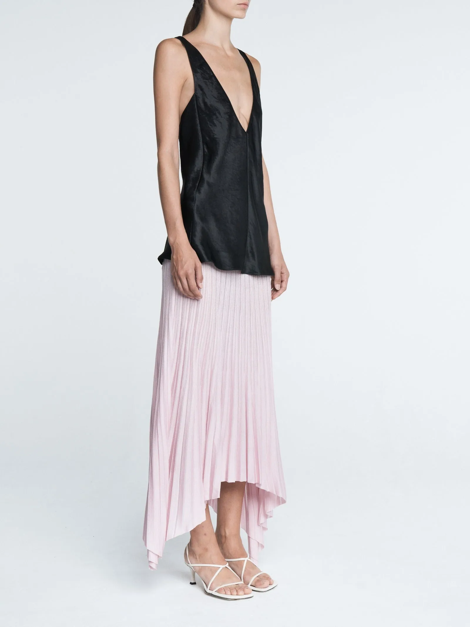 Deep V Tunic in Black sold by MARIA McMANUS