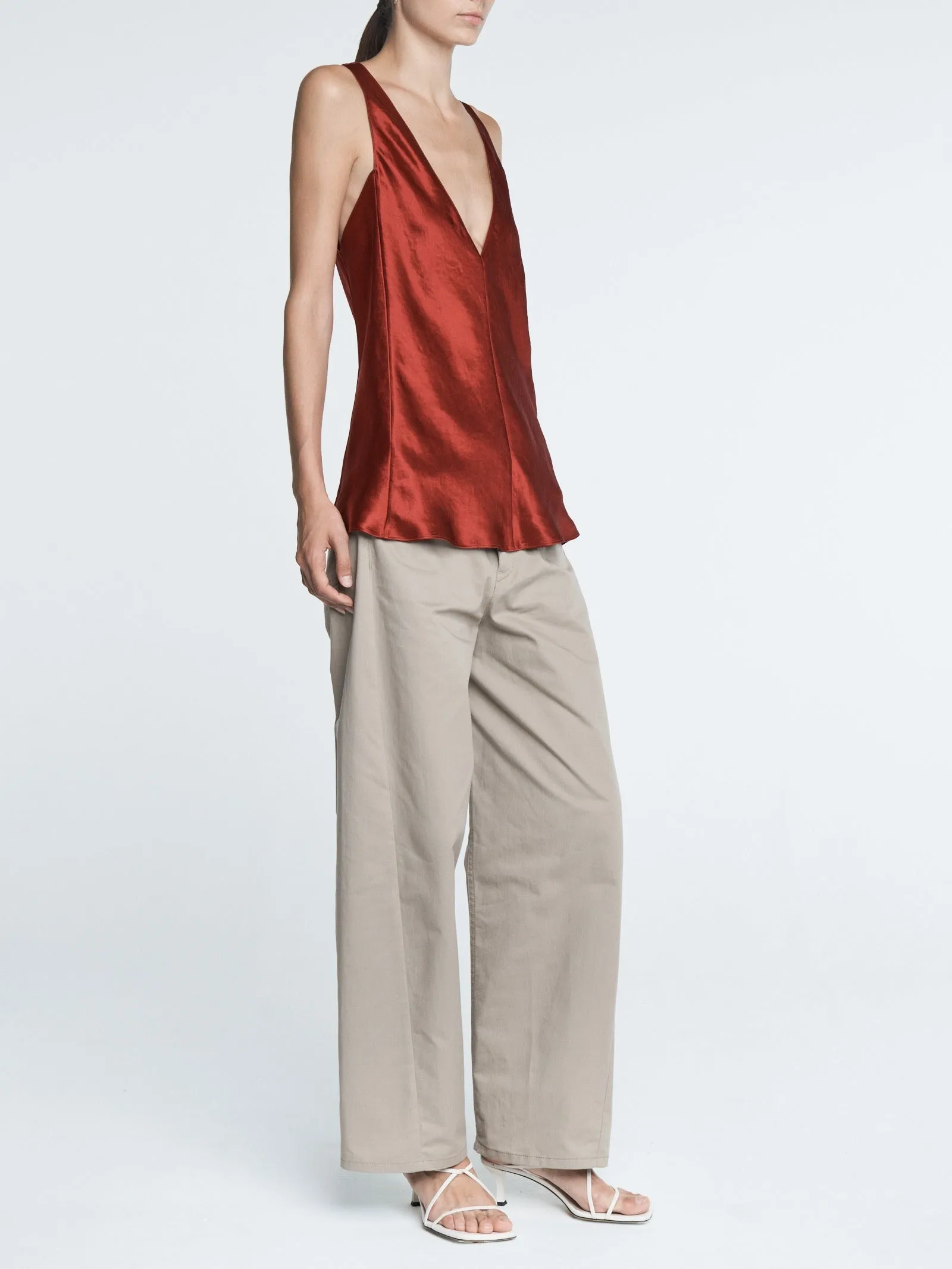 Deep V Tunic in Scarlet sold by MARIA McMANUS product image thumbnail 4