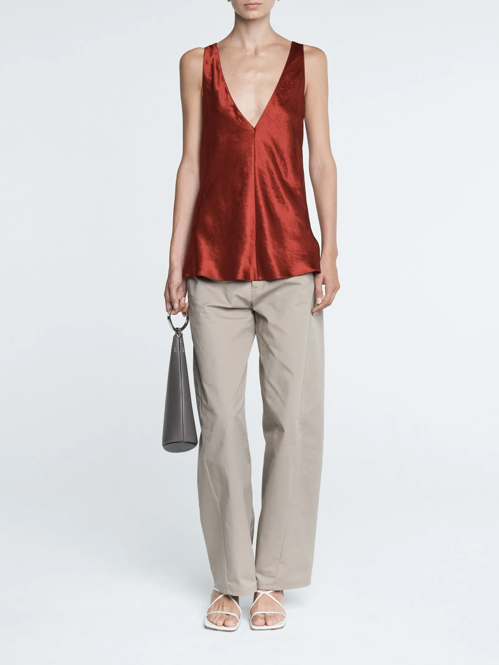 Deep V Tunic in Scarlet sold by MARIA McMANUS