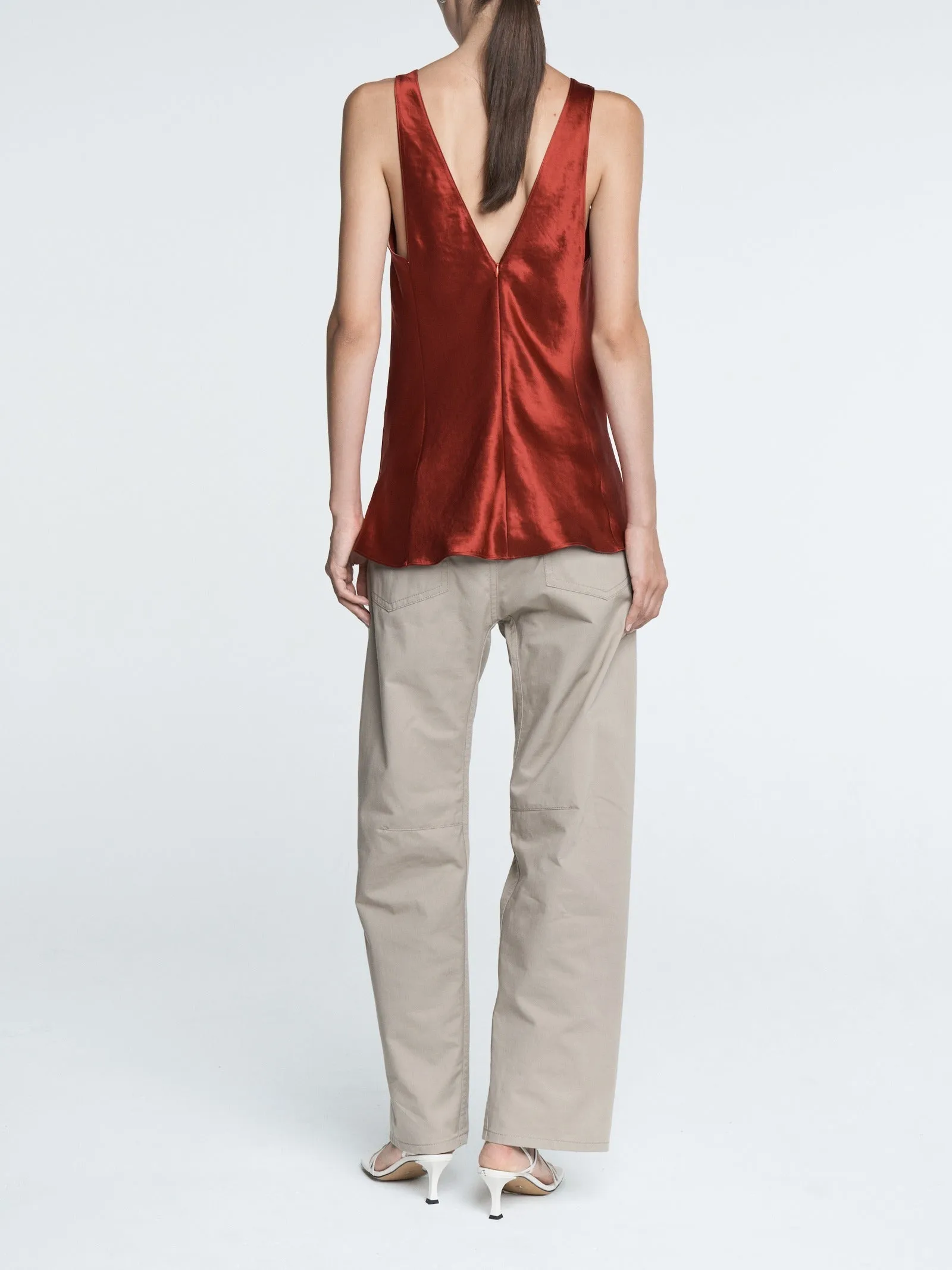 Deep V Tunic in Scarlet sold by MARIA McMANUS product image thumbnail 5