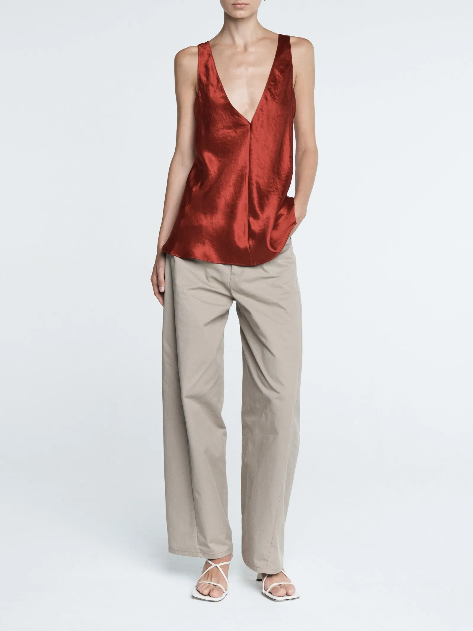 Deep V Tunic in Scarlet sold by MARIA McMANUS product image thumbnail 2