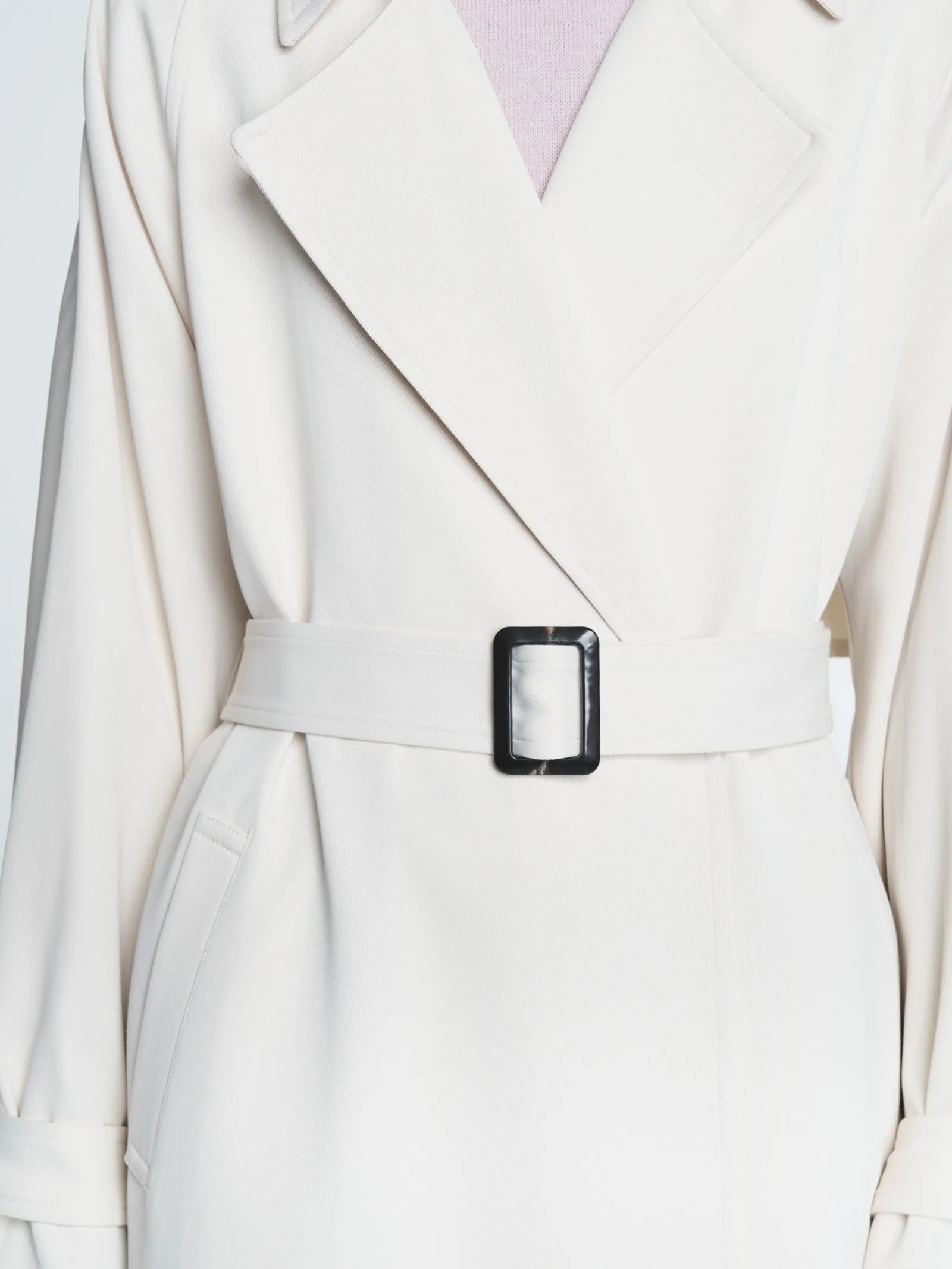 Cape Trench Coat in Ivory sold by MARIA McMANUS product image thumbnail 3