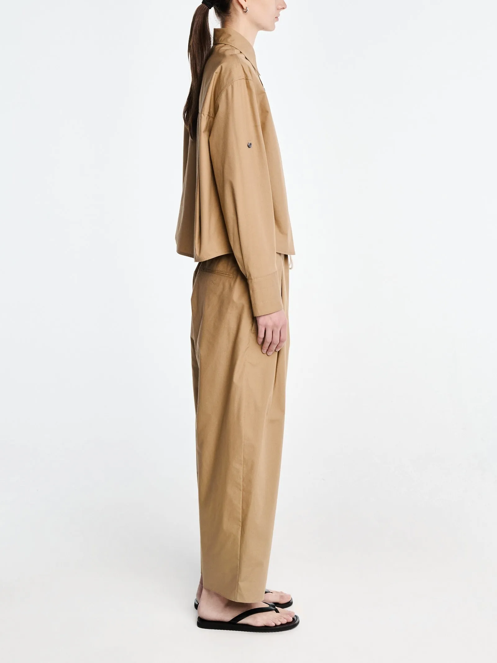 Balloon Drawstring Trouser in Walnut sold by MARIA McMANUS product image thumbnail 2