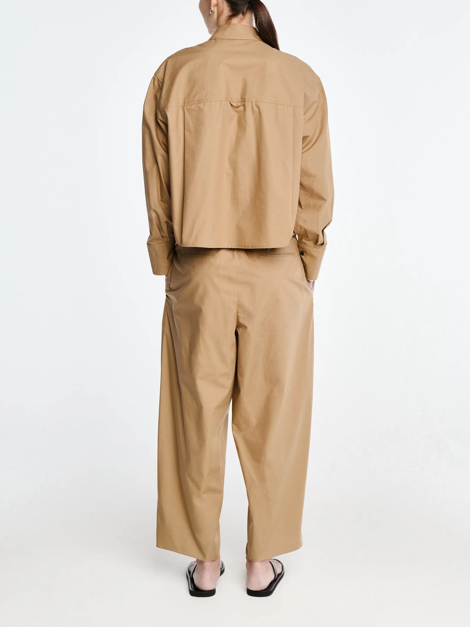 Balloon Drawstring Trouser in Walnut sold by MARIA McMANUS product image thumbnail 3