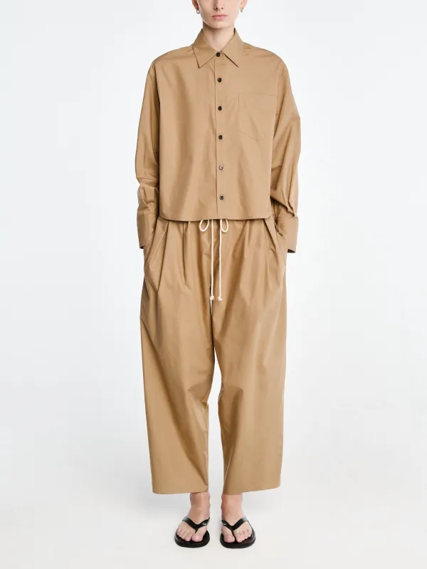 Balloon Drawstring Trouser in Walnut made by MARIA McMANUS
