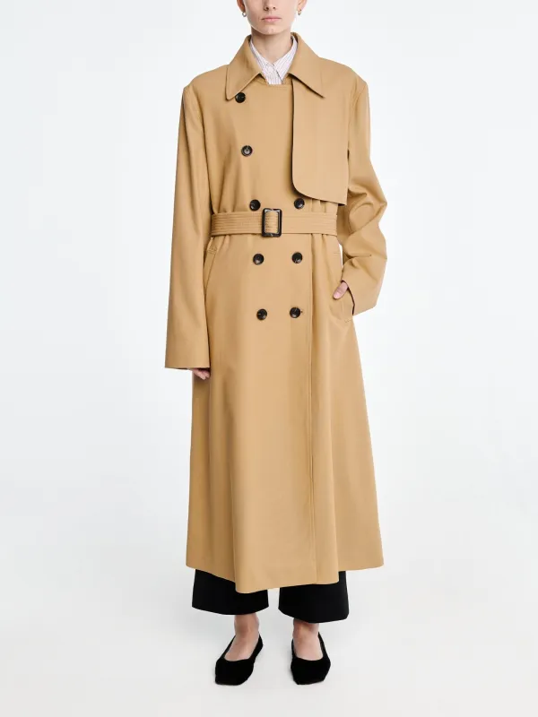 Double Faced Trench Coat in Honey made by MARIA McMANUS