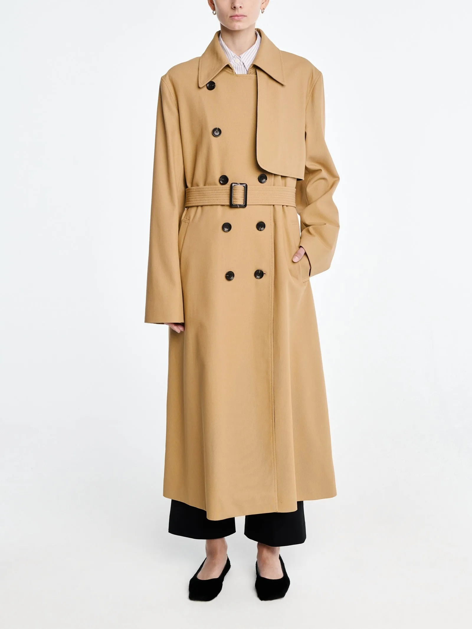 Double Faced Trench Coat in Honey sold by MARIA McMANUS
