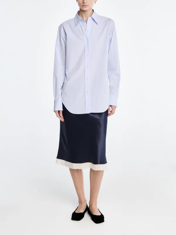 Slim Tunic Shirt in Sky Blue made by MARIA McMANUS