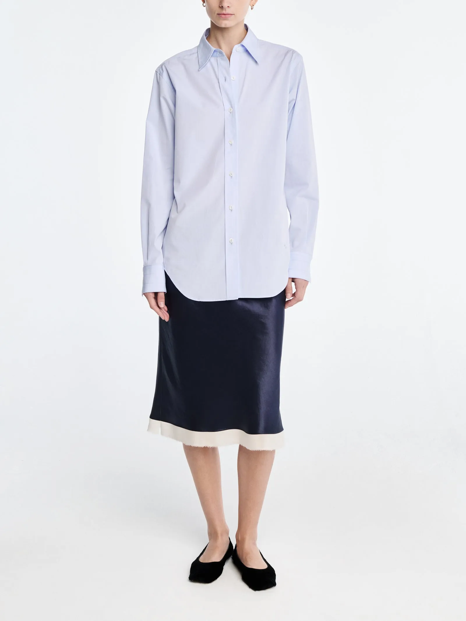 Slim Tunic Shirt in Sky Blue sold by MARIA McMANUS