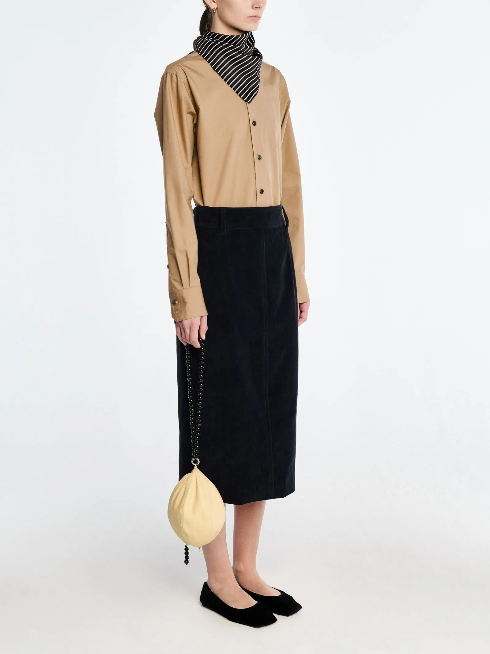 Zipper Pencil Skirt in Navy sold by MARIA McMANUS product image thumbnail 3