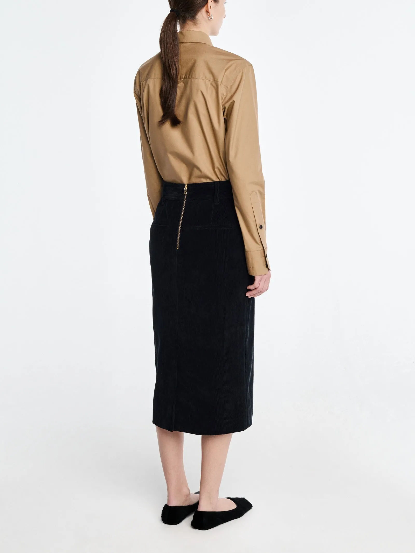 Zipper Pencil Skirt in Navy sold by MARIA McMANUS product image thumbnail 4
