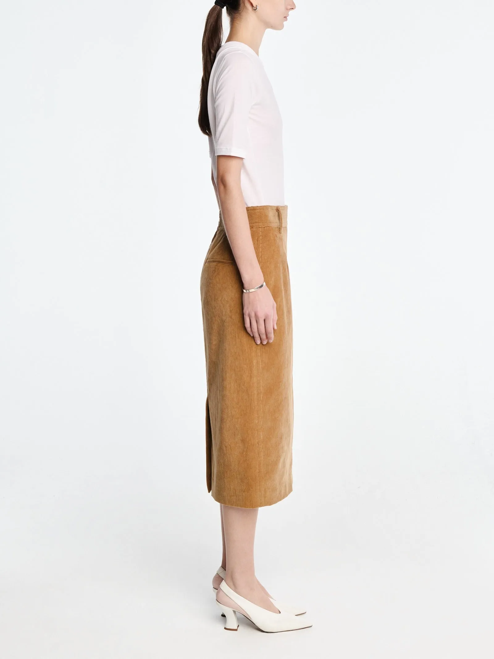 Zipper Pencil Skirt in Caramel sold by MARIA McMANUS product image thumbnail 3