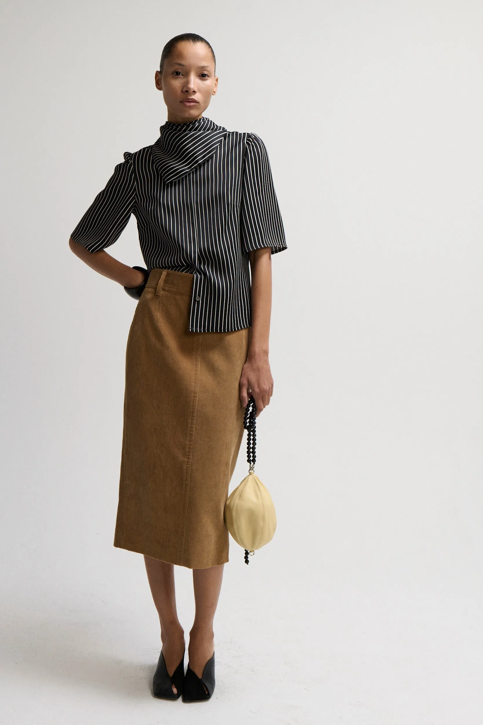Zipper Pencil Skirt in Caramel sold by MARIA McMANUS product image thumbnail 2