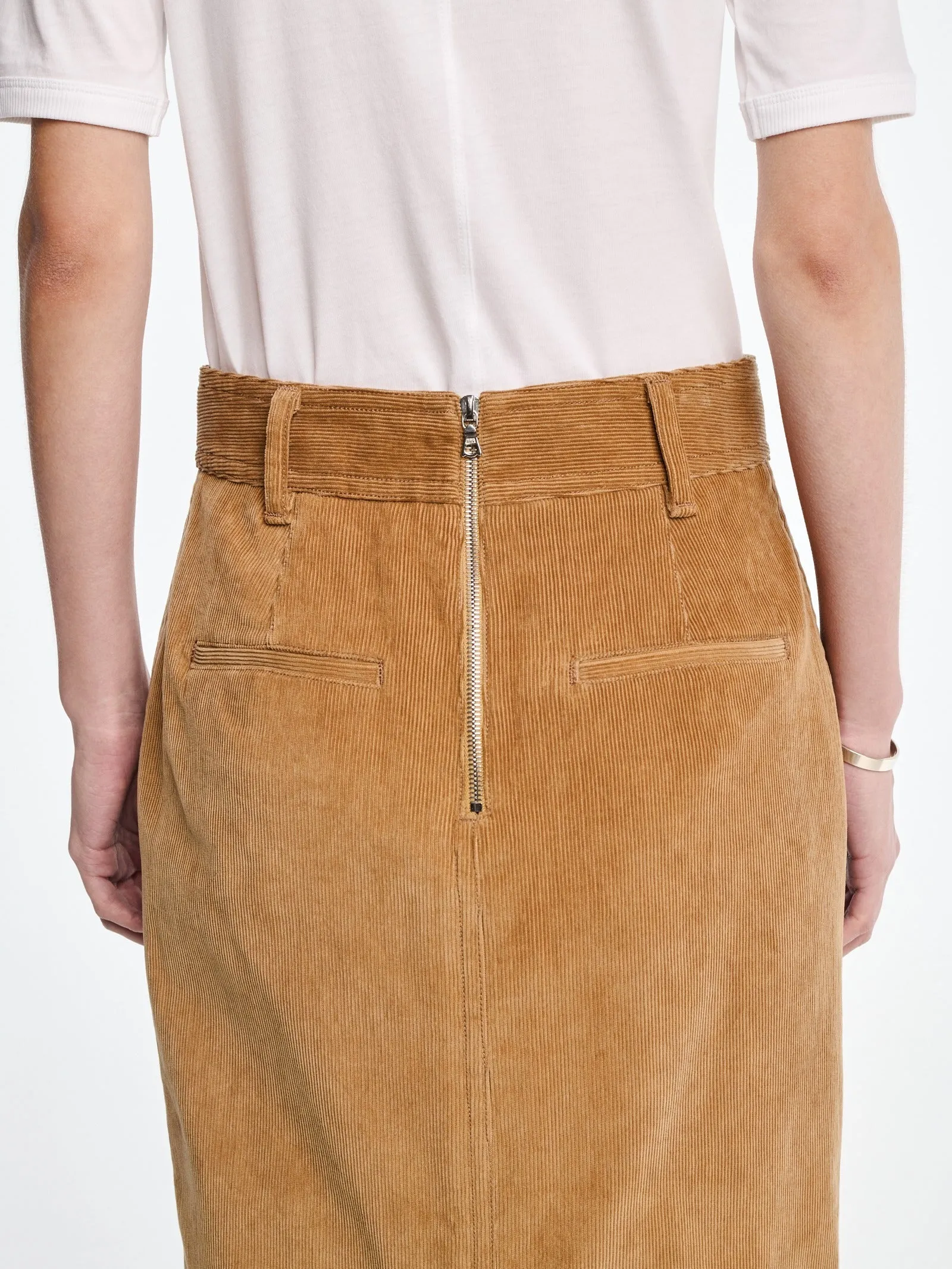 Zipper Pencil Skirt in Caramel sold by MARIA McMANUS product image thumbnail 5