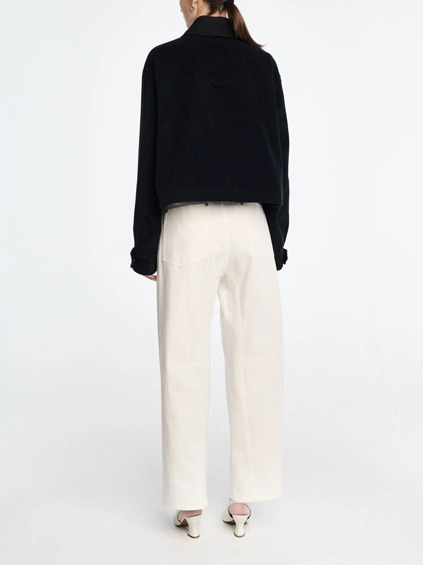 Cropped A-Line Jacket in Navy sold by MARIA McMANUS product image thumbnail 4