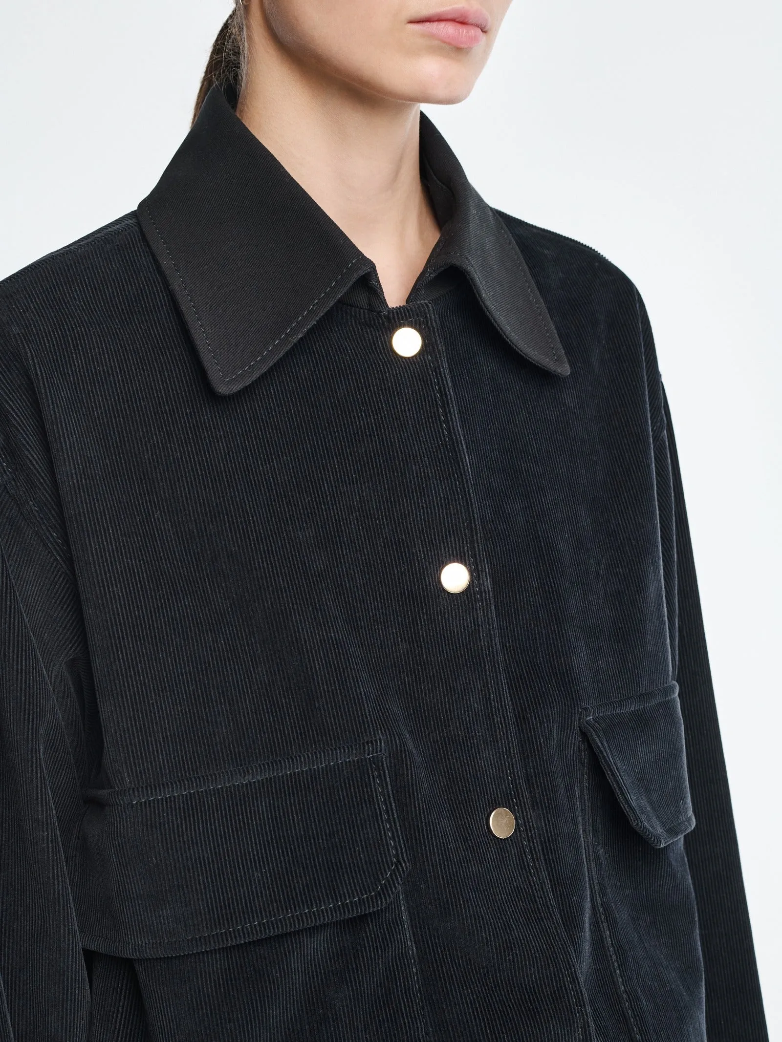 Cropped A-Line Jacket in Navy sold by MARIA McMANUS product image thumbnail 5